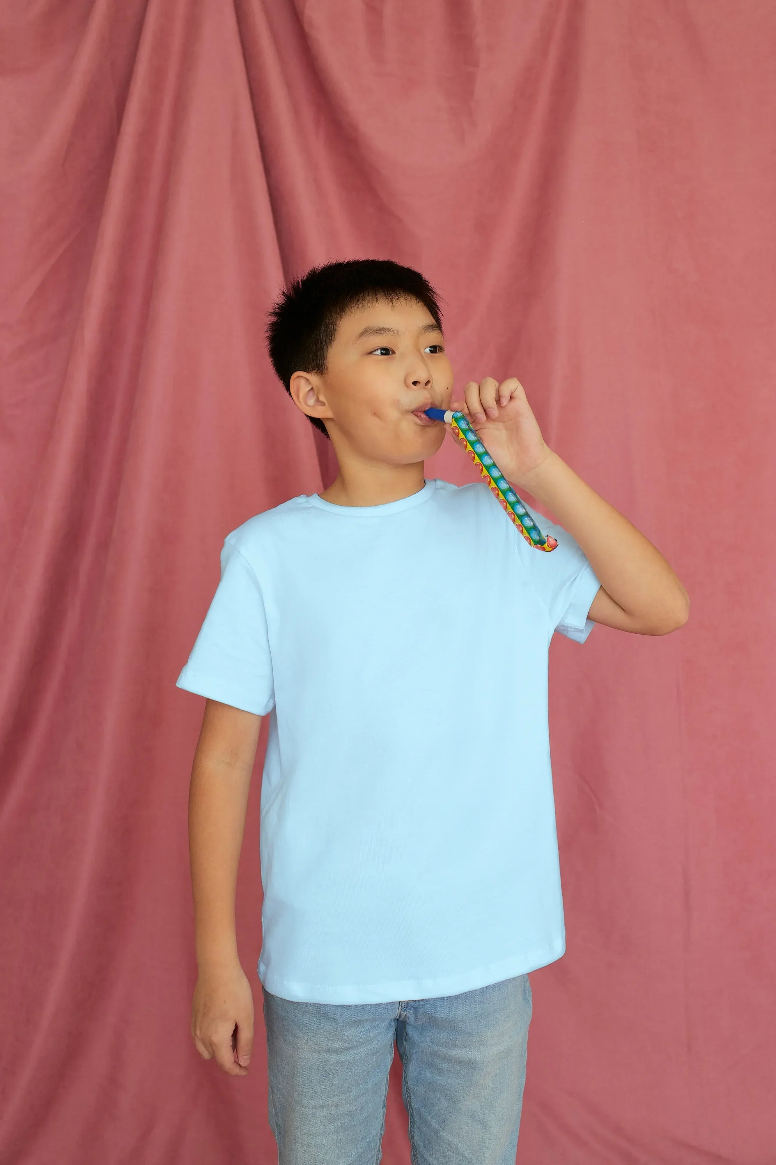 Boy's Crew Neck T-Shirt Sky Blue - Not So Suttle