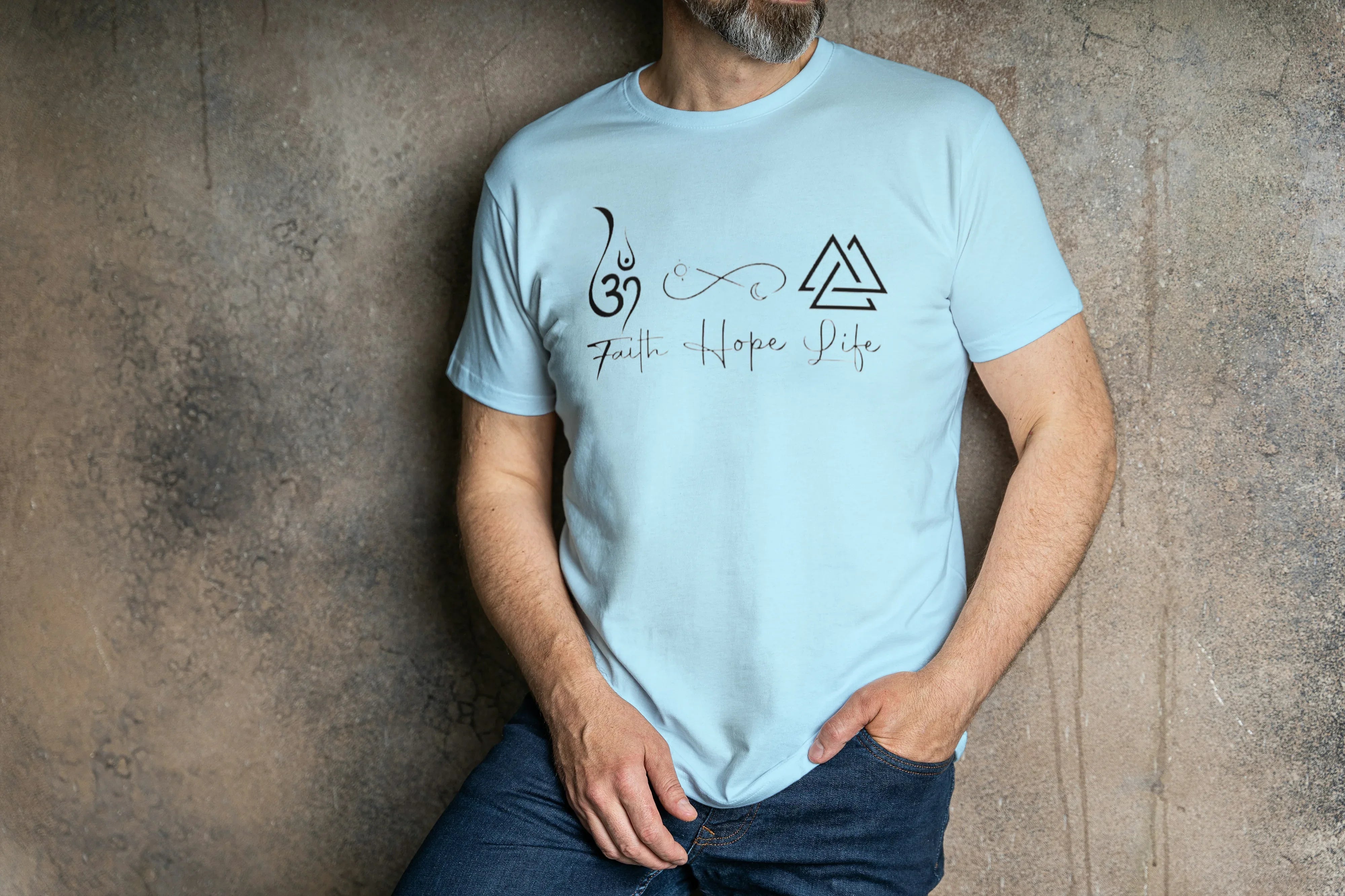 Faith Hope Life Graphic T-Shirt for Men - Not So Suttle