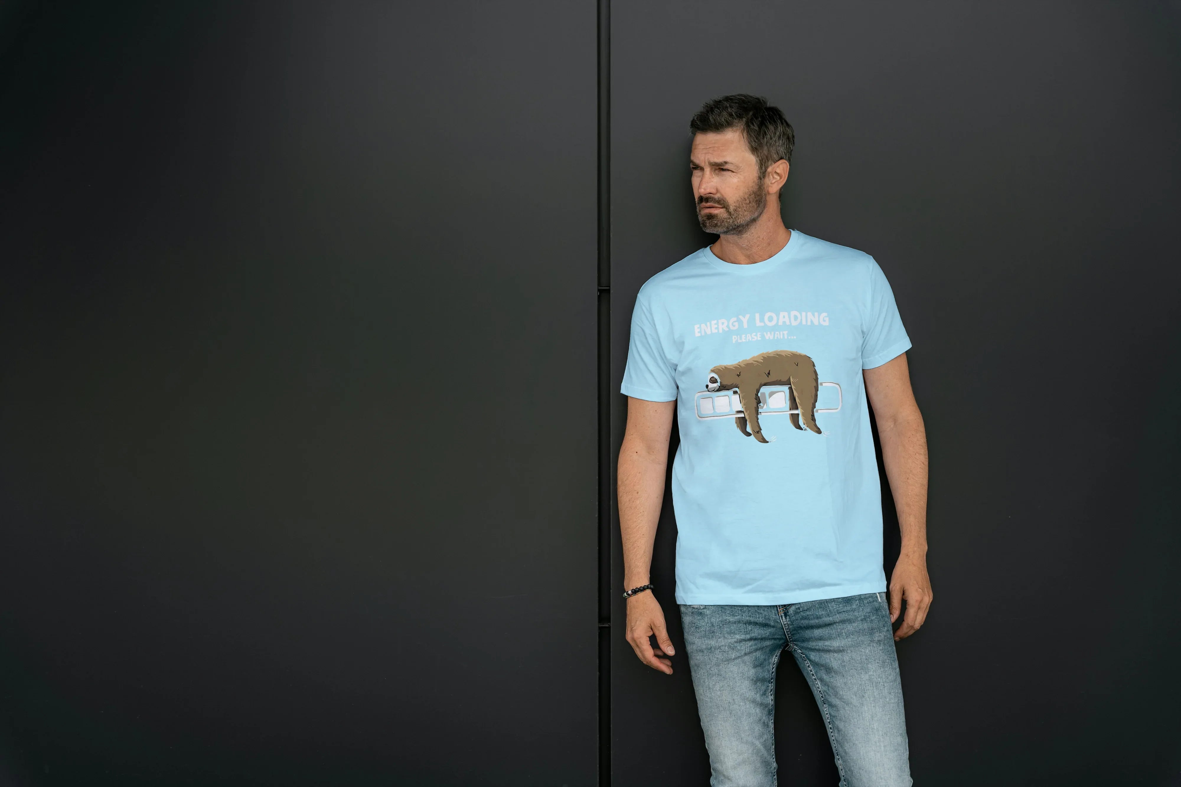 Energy Loading Graphic Classic Crew T-Shirt for Men - Not So Suttle