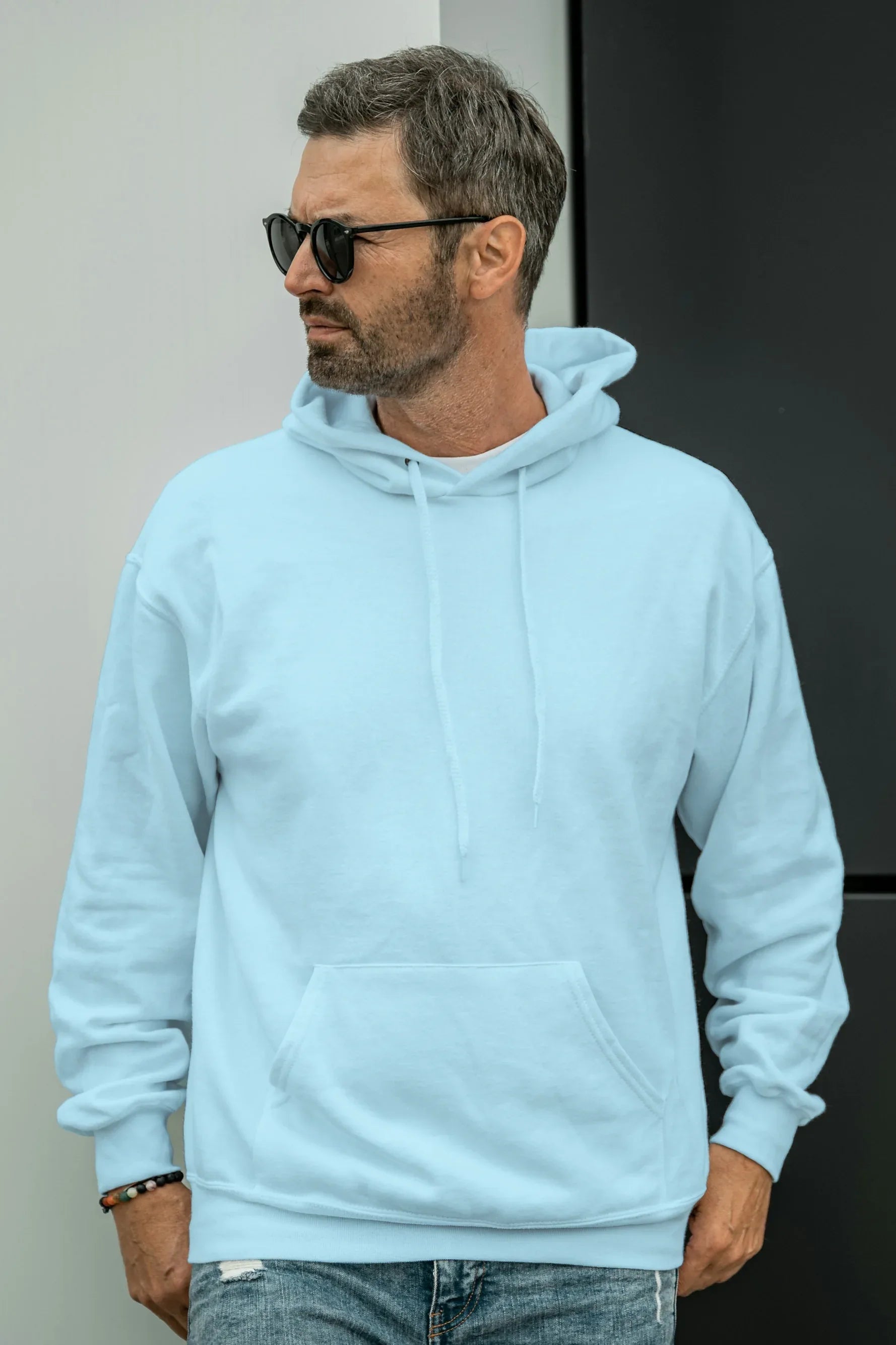Baby Blue Men's Hoodie - Not So Suttle