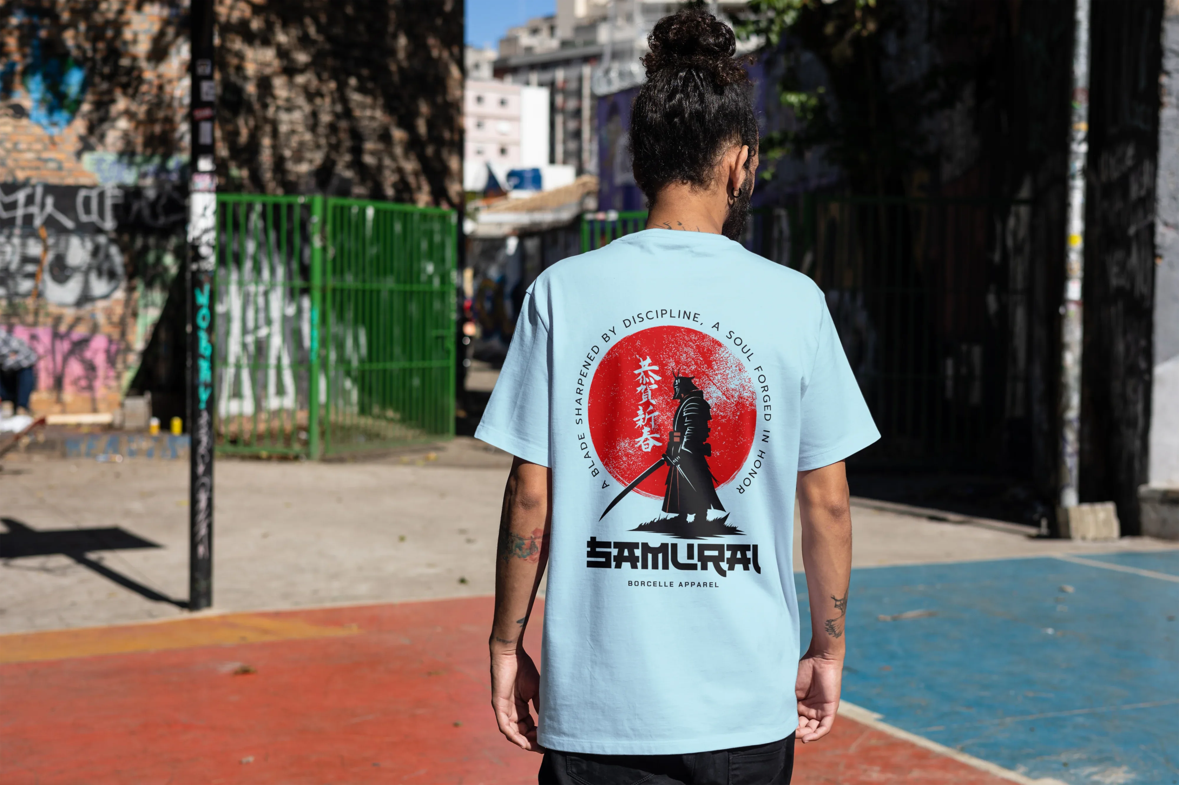 Samurai Graphic Oversized Classic T-Shirt for Men - Not So Suttle