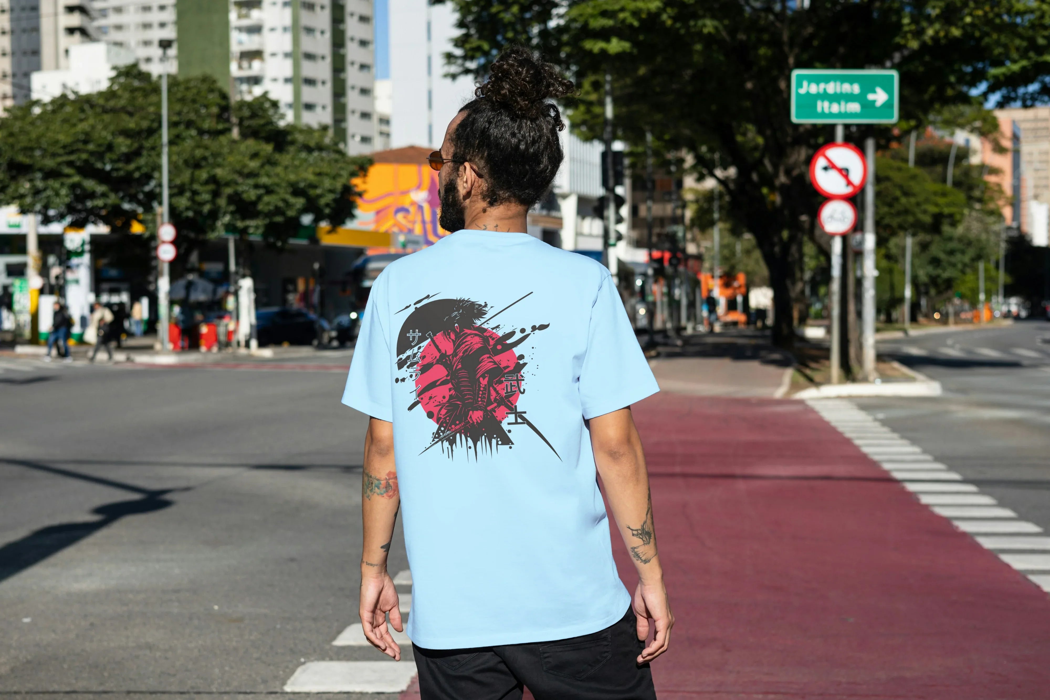 Samurai Sword Graphic Oversized Classic T-Shirt for Men - Not So Suttle