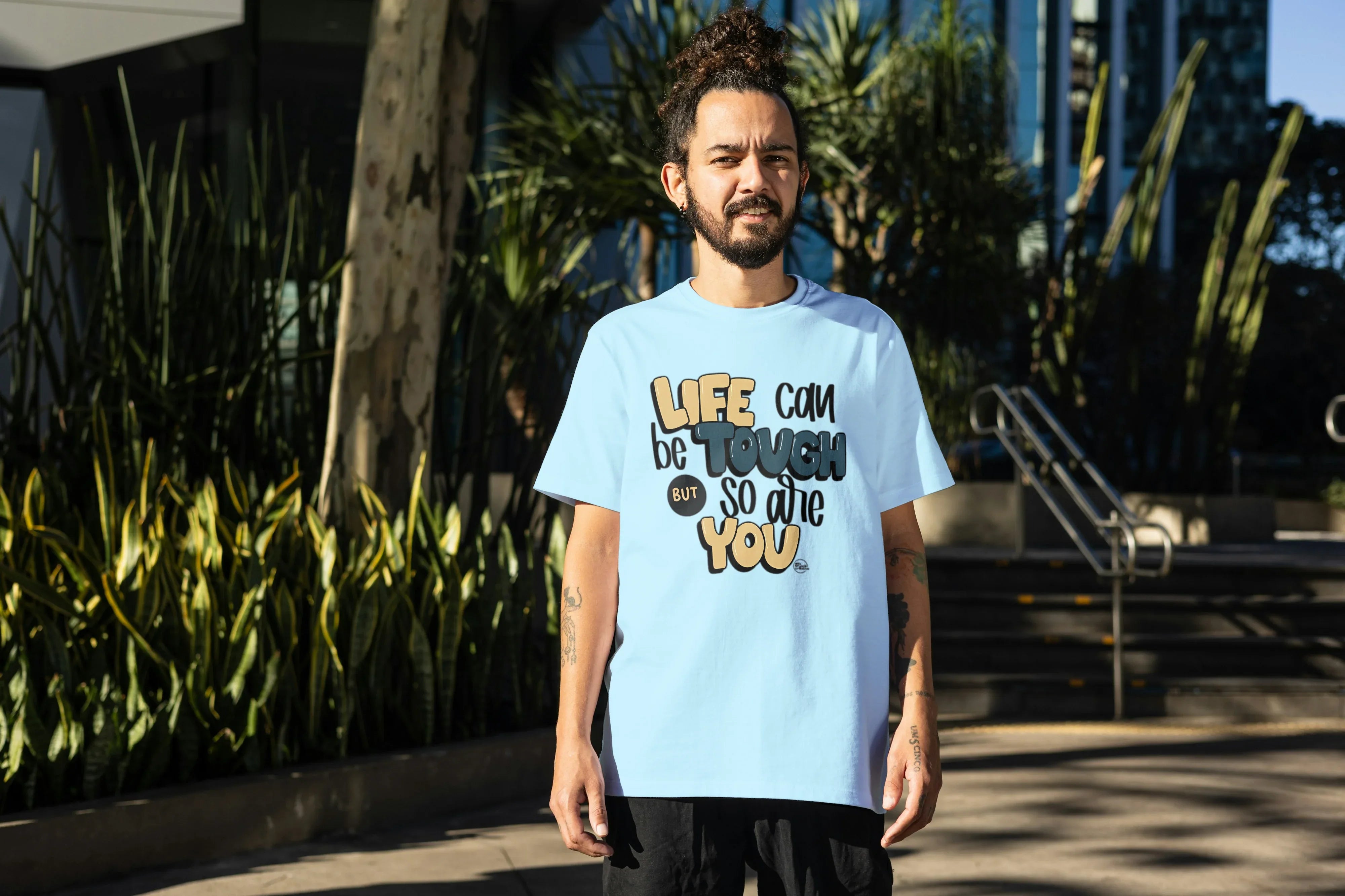 Life Can Be Tough So Are You Graphic Oversized Classic T-Shirt for Men - Not So Suttle