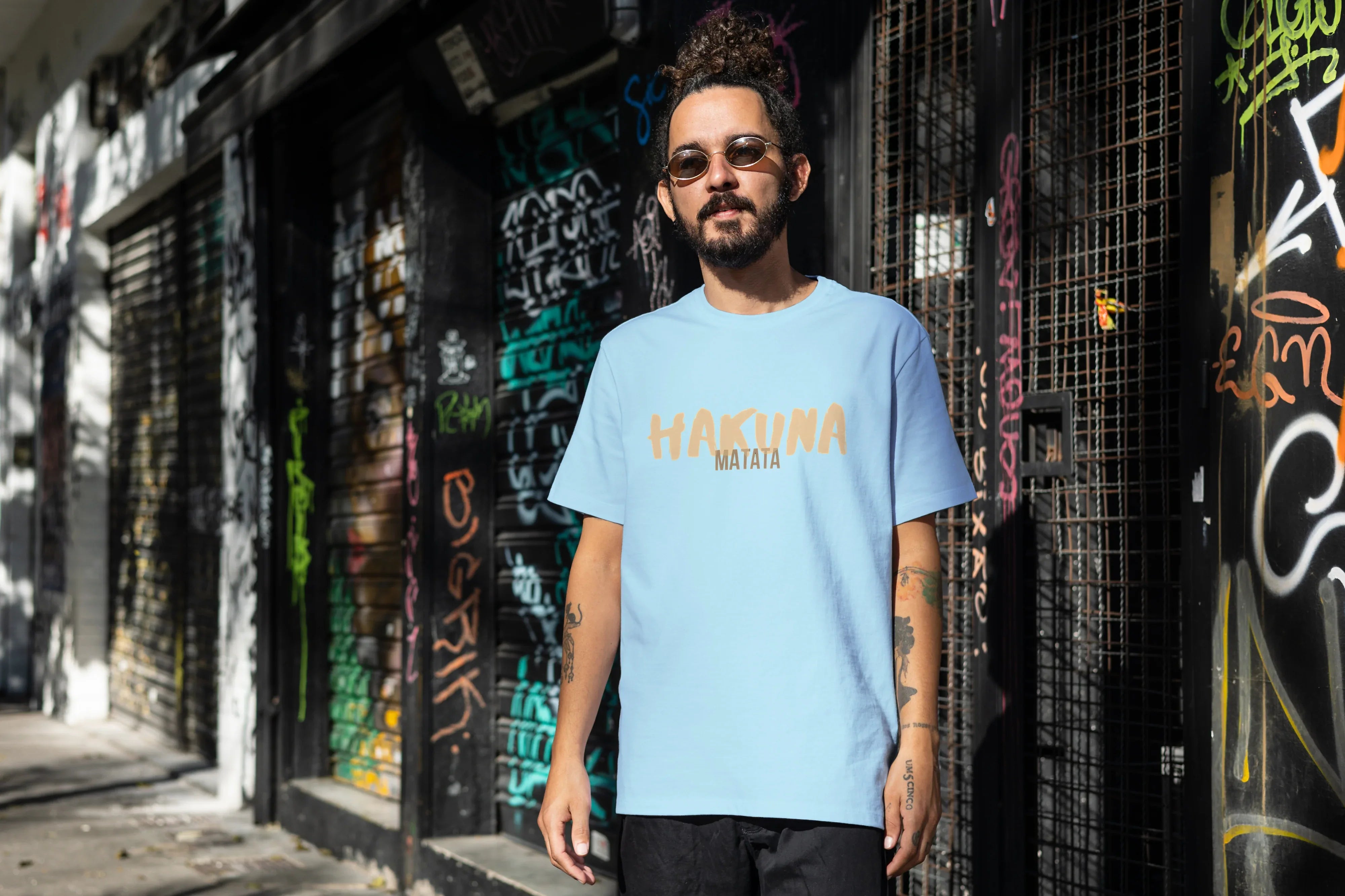Hakuna Matata Graphic Oversized Classic T-Shirt for Men - Not So Suttle