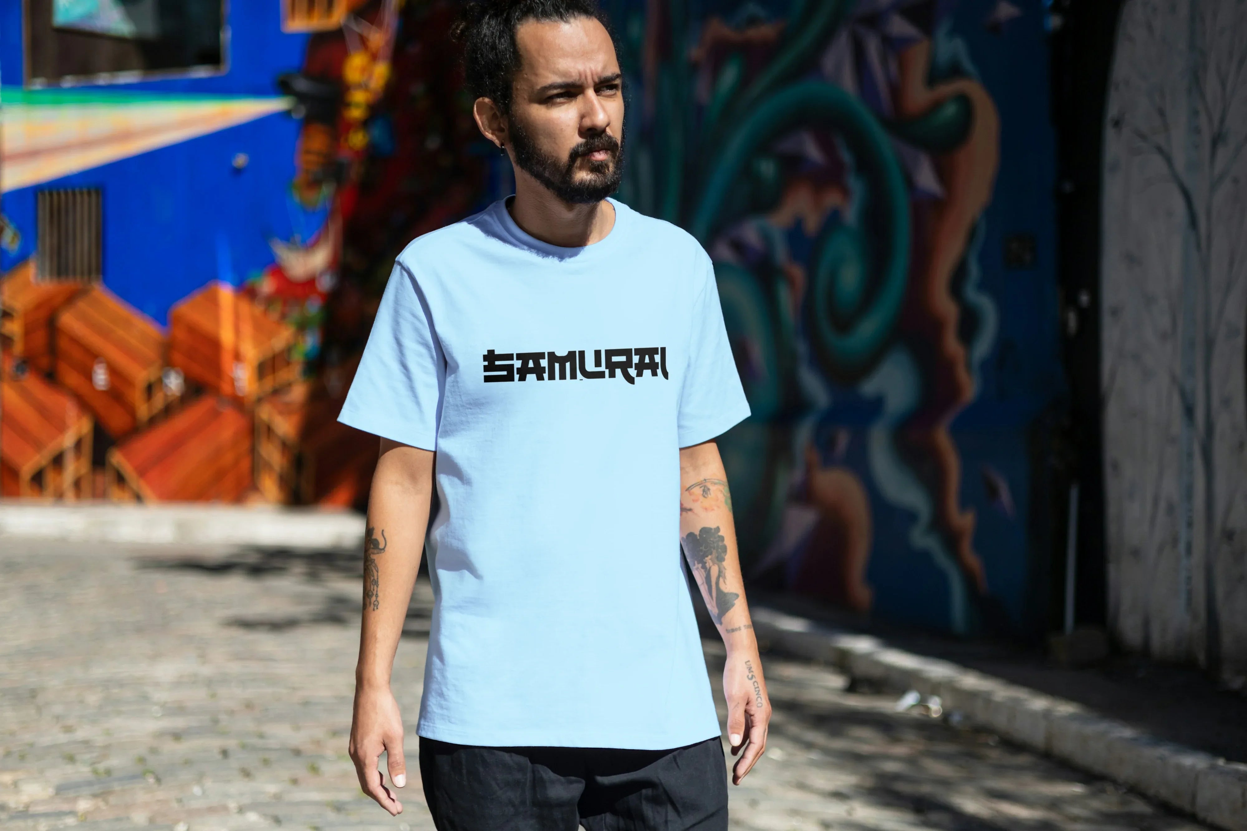 Samurai Graphic Oversized Classic T-Shirt for Men - Not So Suttle