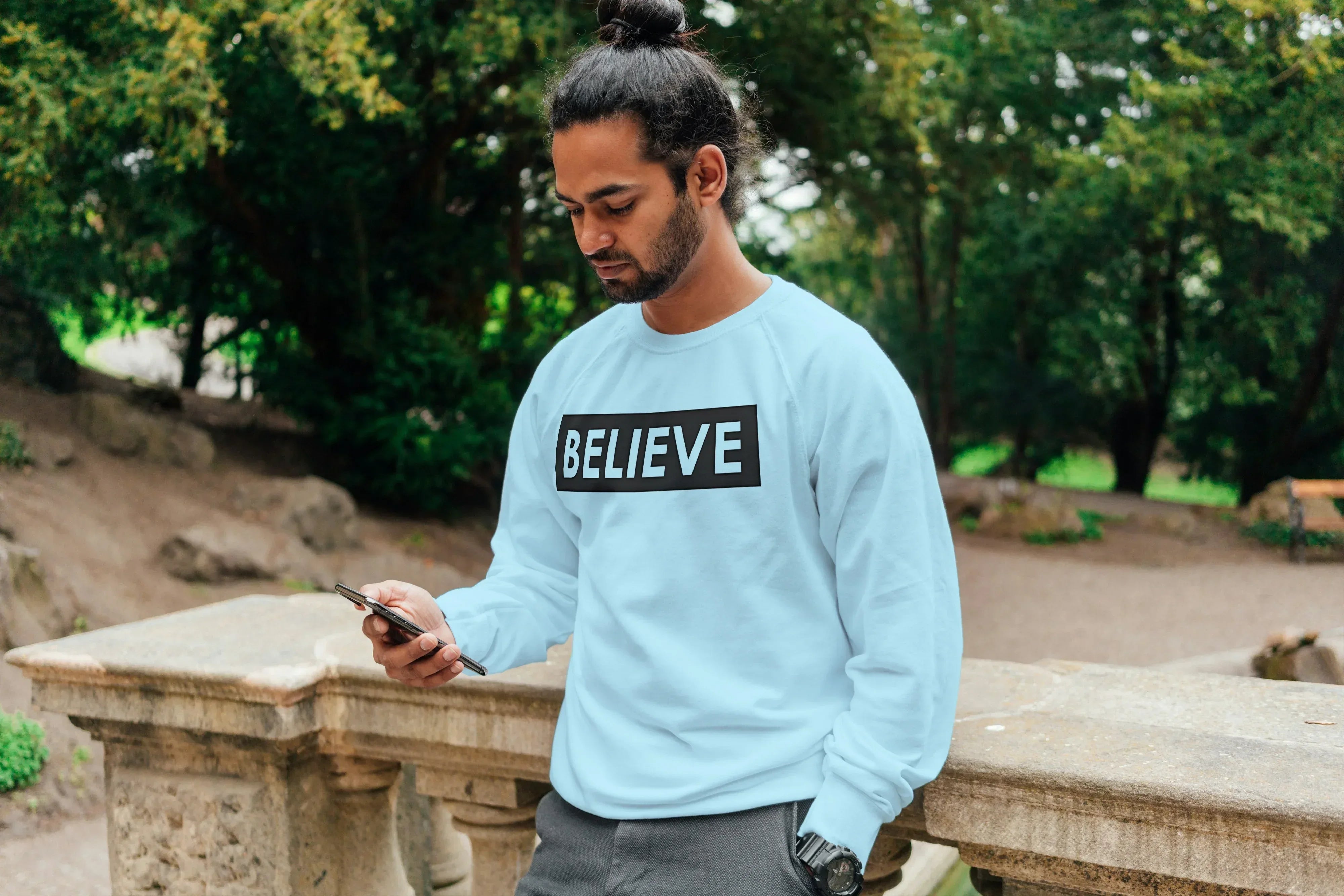 Believe Graphic Sweatshirt for Men - Not So Suttle