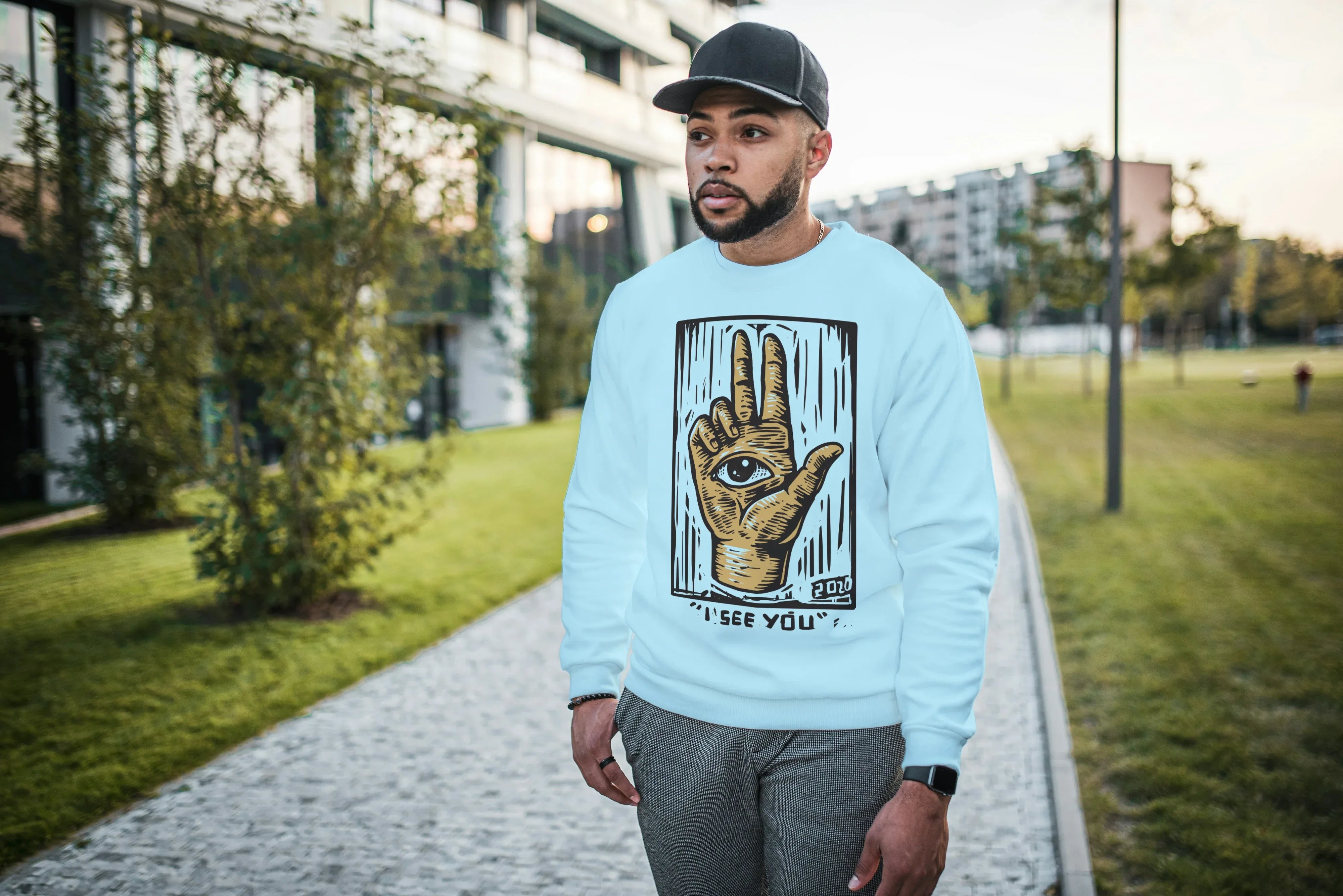 I See You Graphic Sweatshirt for Men - Not So Suttle