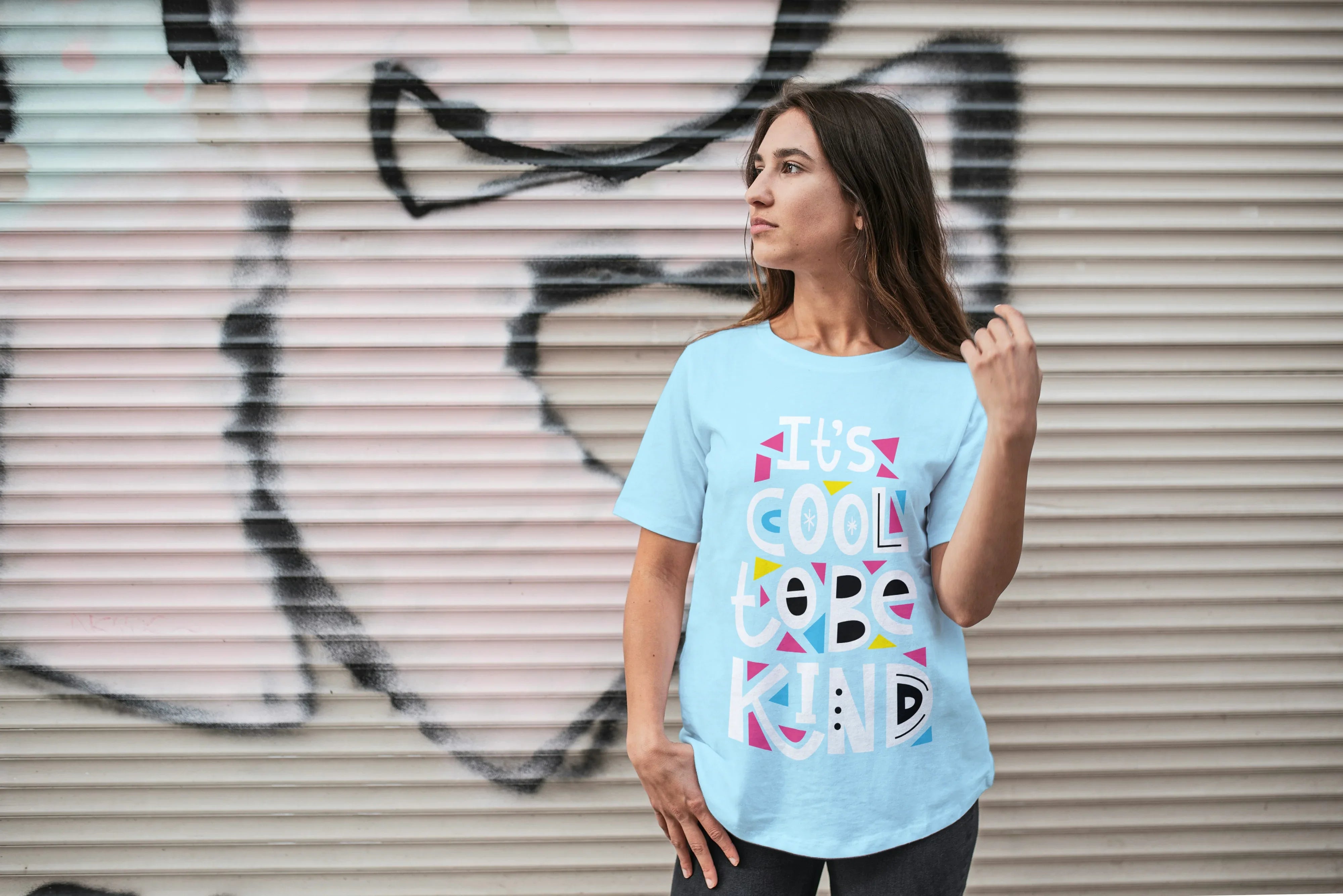 It's Cool To Be Kind Graphic Oversized Classic T-Shirt for Women - Not So Suttle