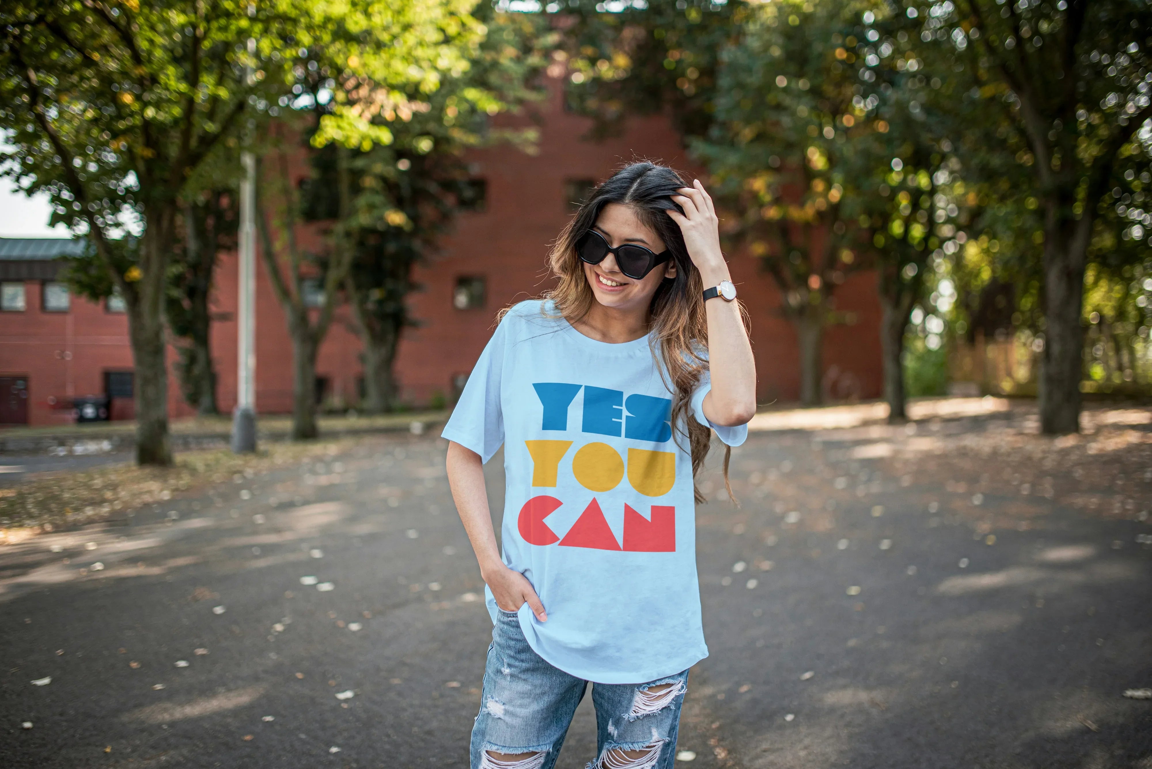 Yes You Can Graphic Oversized Classic T-Shirt for Women - Not So Suttle