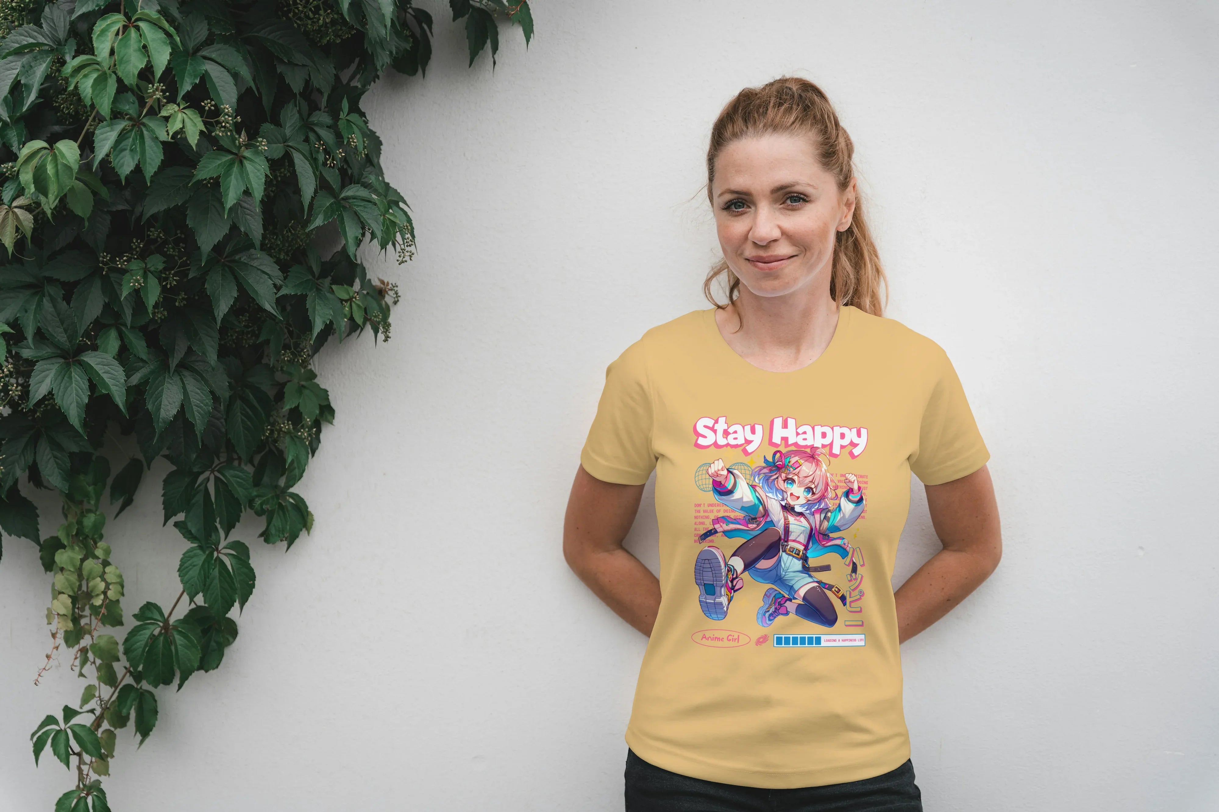 Stay Happy Graphic Classic T-Shirt for Women - Not So Suttle