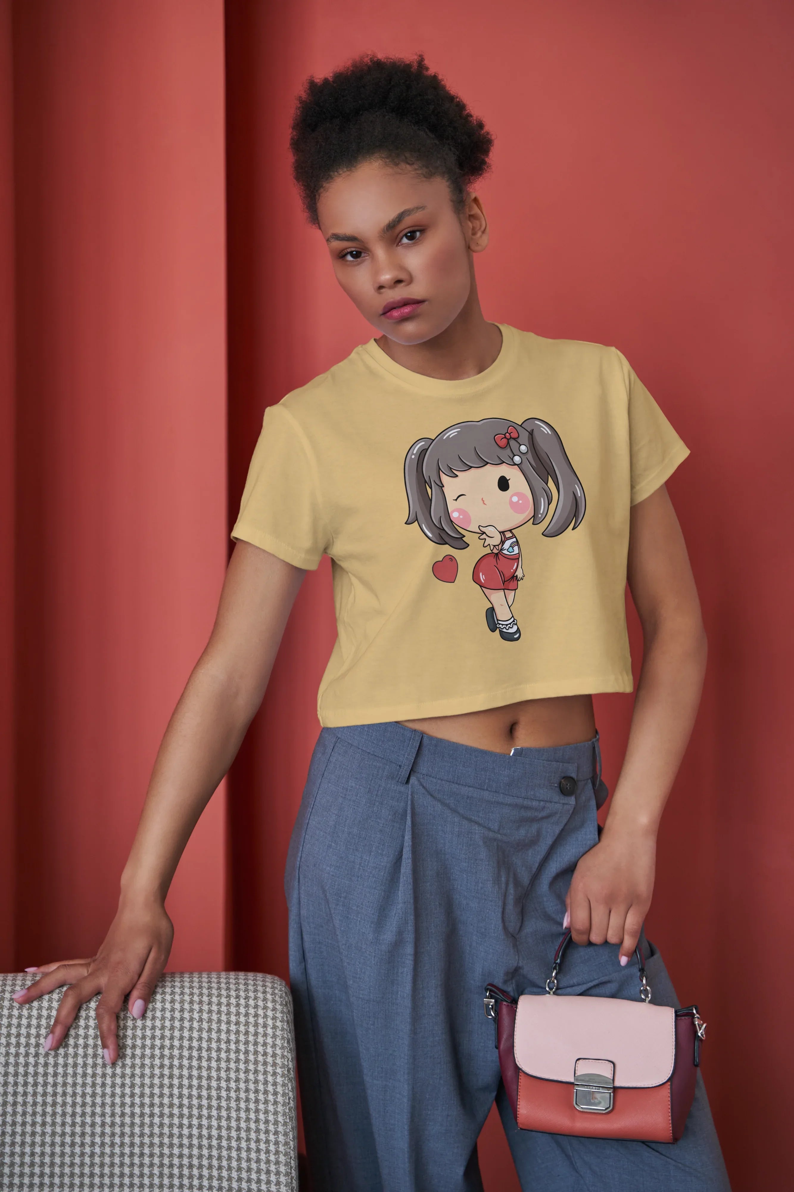 Sassy Girl Graphic Crop Top for Women - Not So Suttle