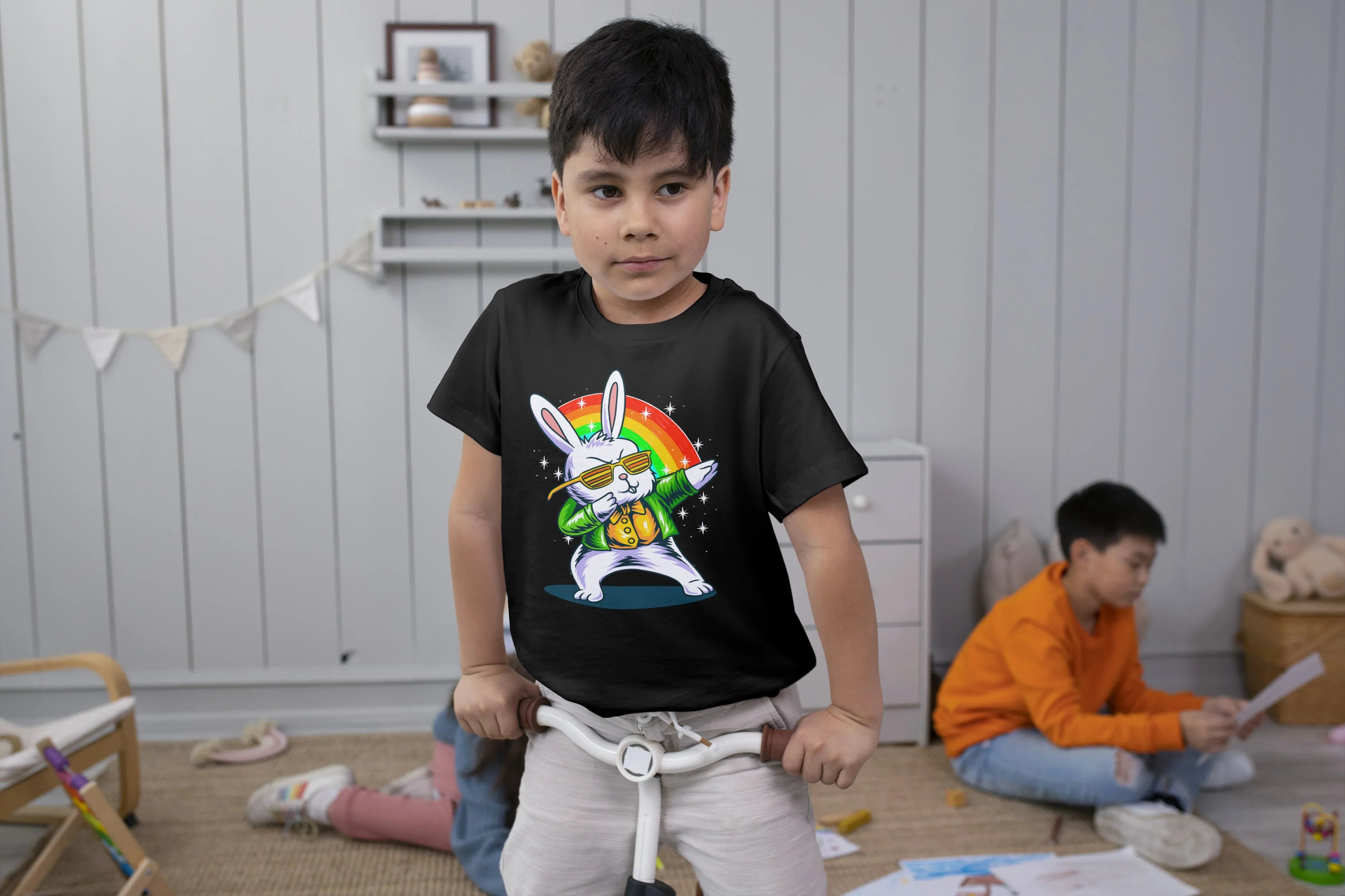 Dab Bunny Graphic T-Shirt for Boys - Not So Suttle