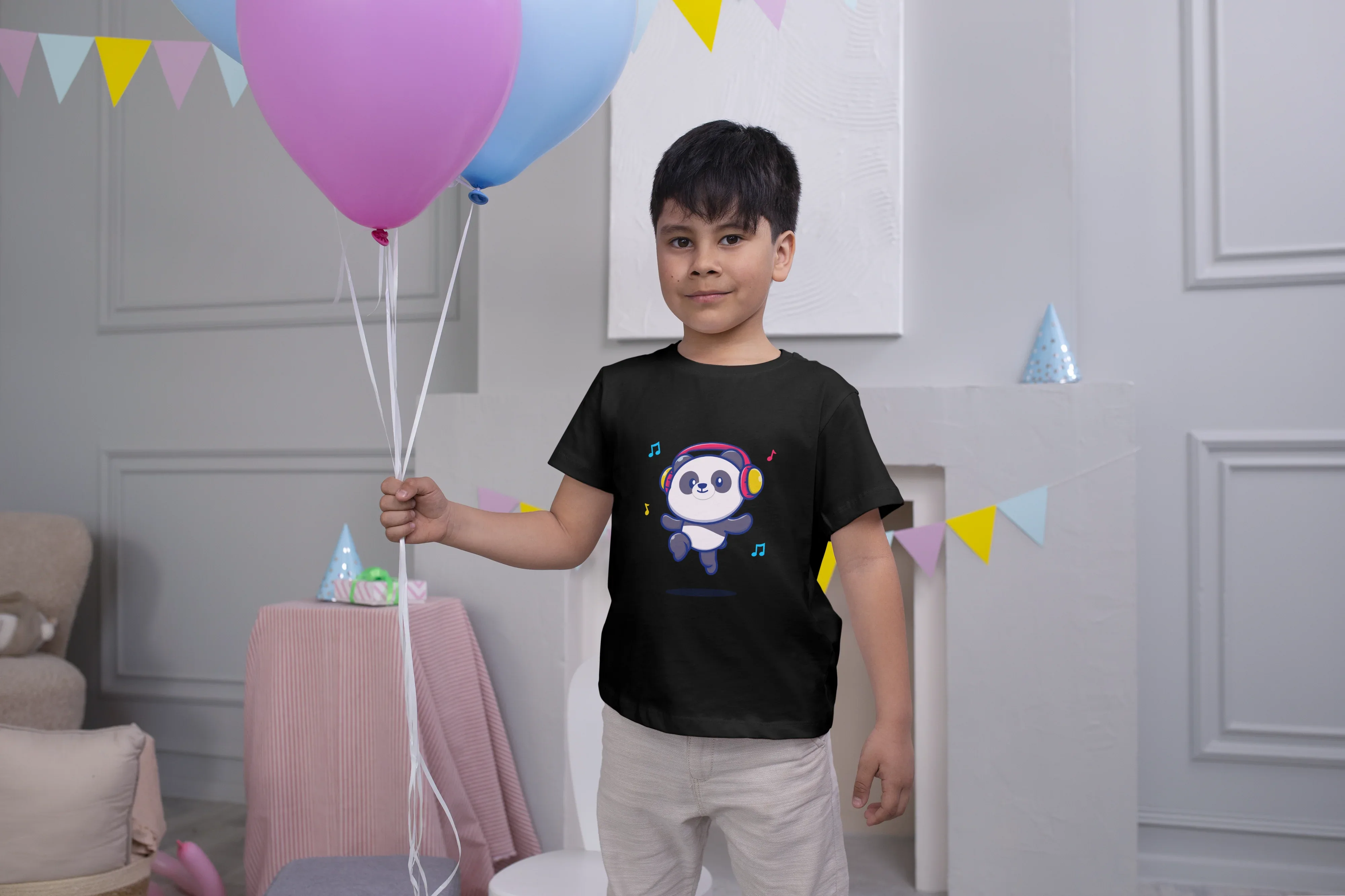 Panda Headphone Graphics T-Shirt for Boys - Not So Suttle