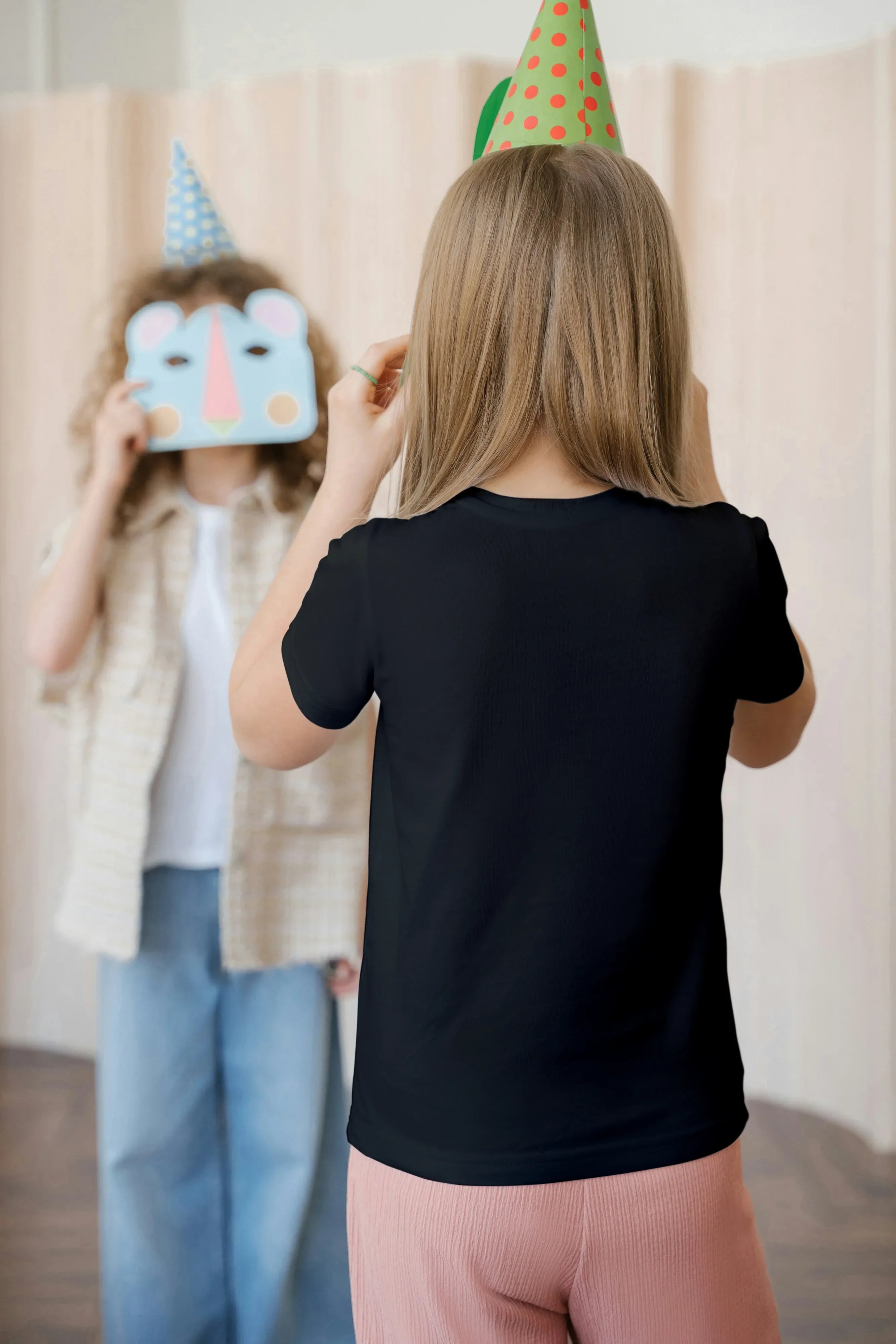 Girl's Crew Neck T-Shirt Black - Not So Suttle