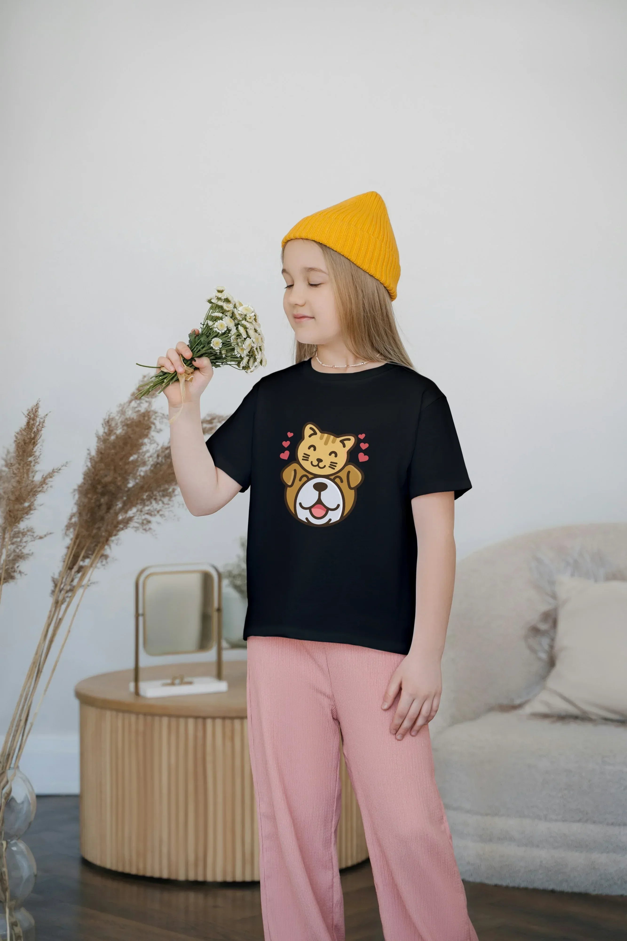 Cat and Dog Graphic T-Shirt for Girl's - Not So Suttle