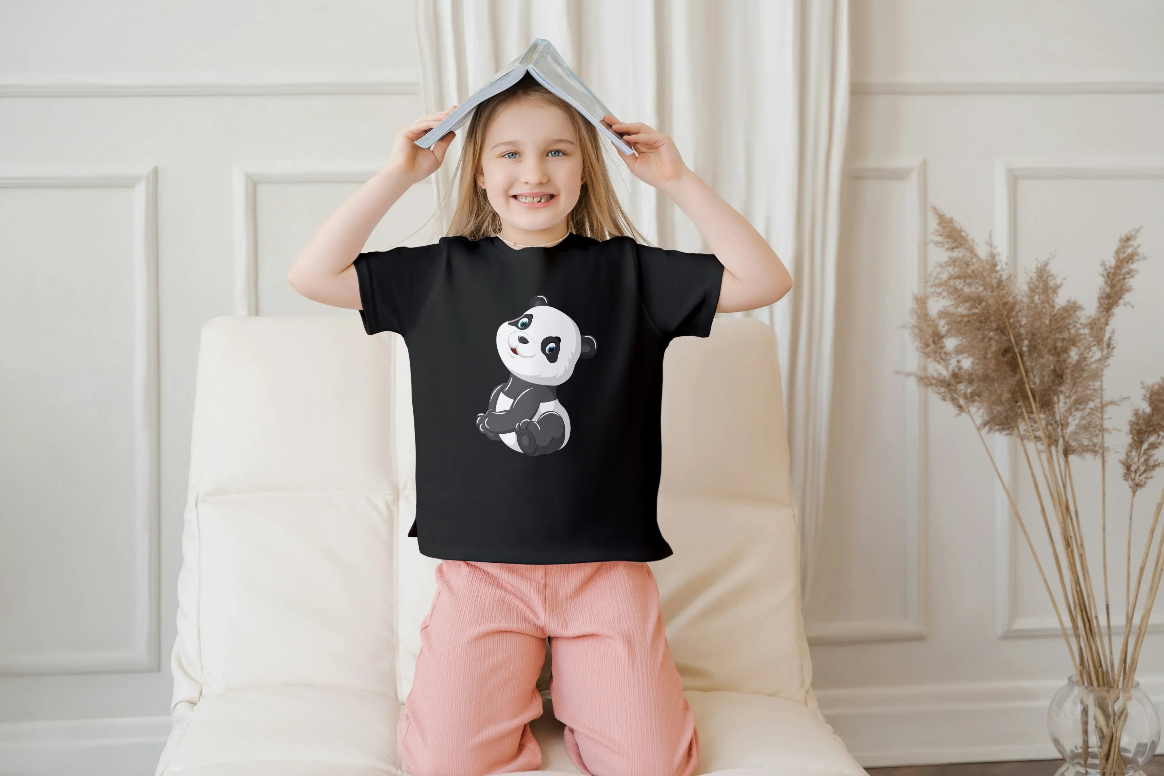 Cute Panda Graphic T-Shirt for Girl's - Not So Suttle