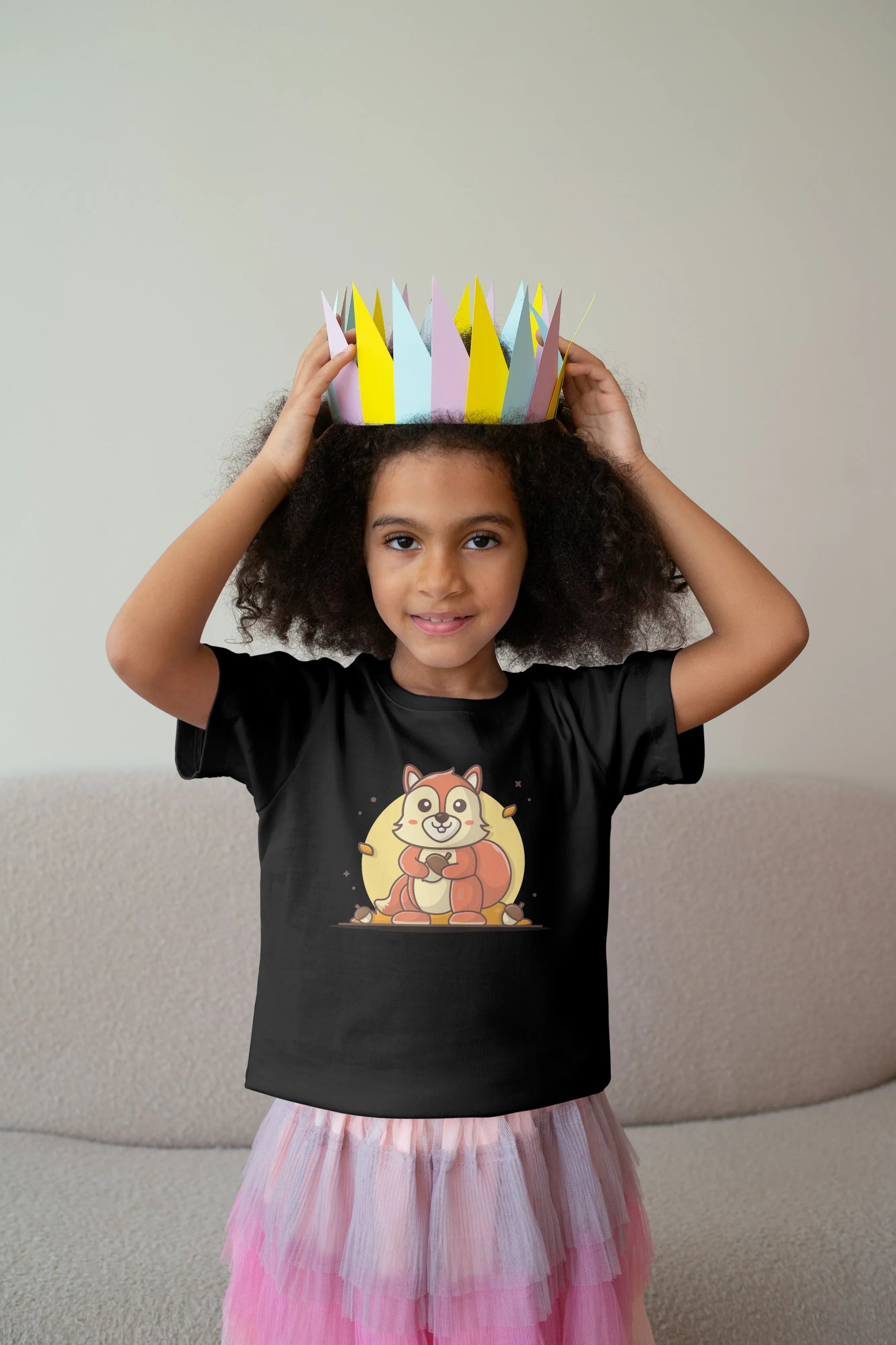 Brown Squirrel Graphic T-Shirt for Girl's - Not So Suttle