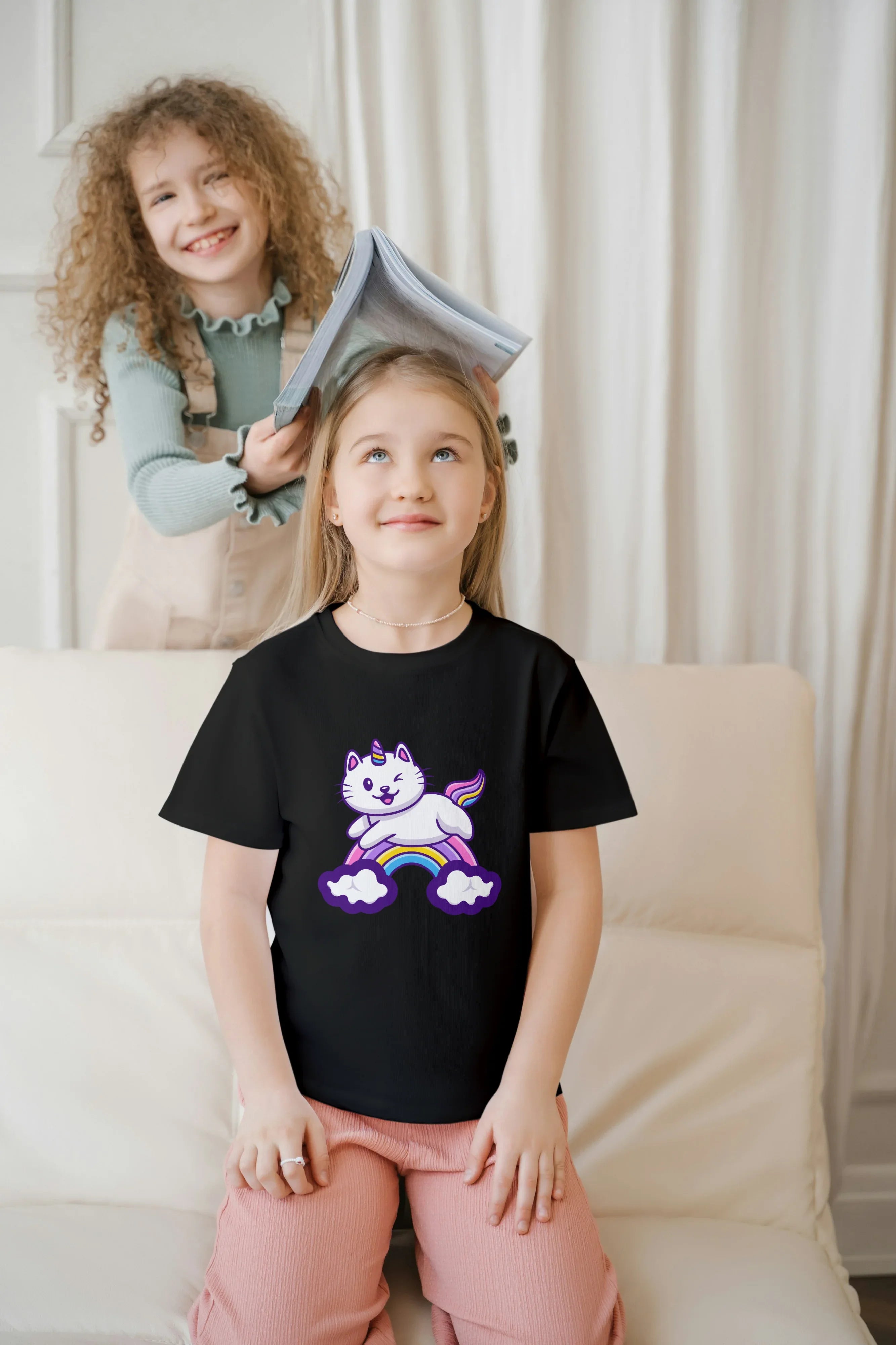 Rainbow Unicorn Graphic T-Shirt for Girl's - Not So Suttle