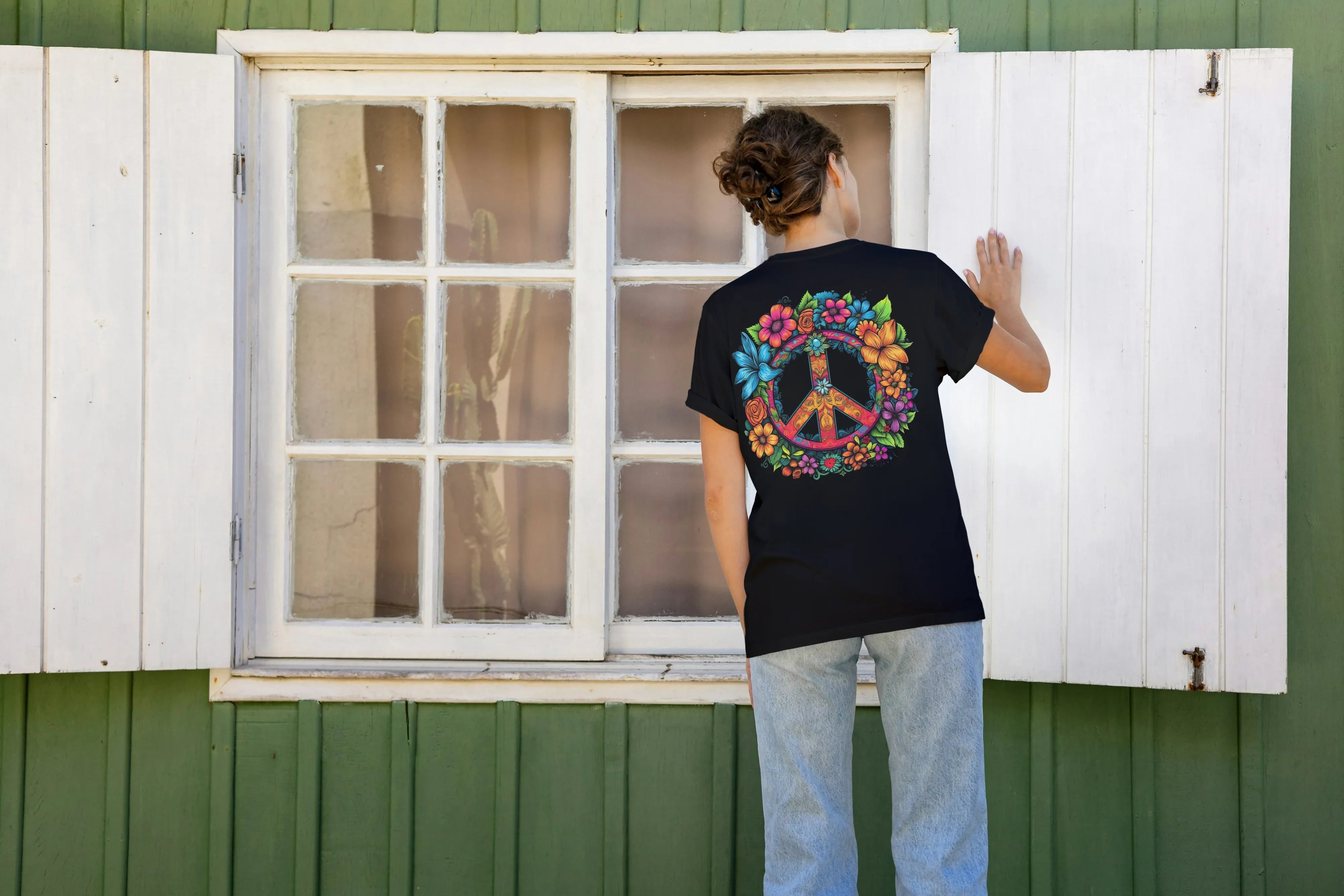 Peace Graphic Oversized Classic T-Shirt for Women - Not So Suttle