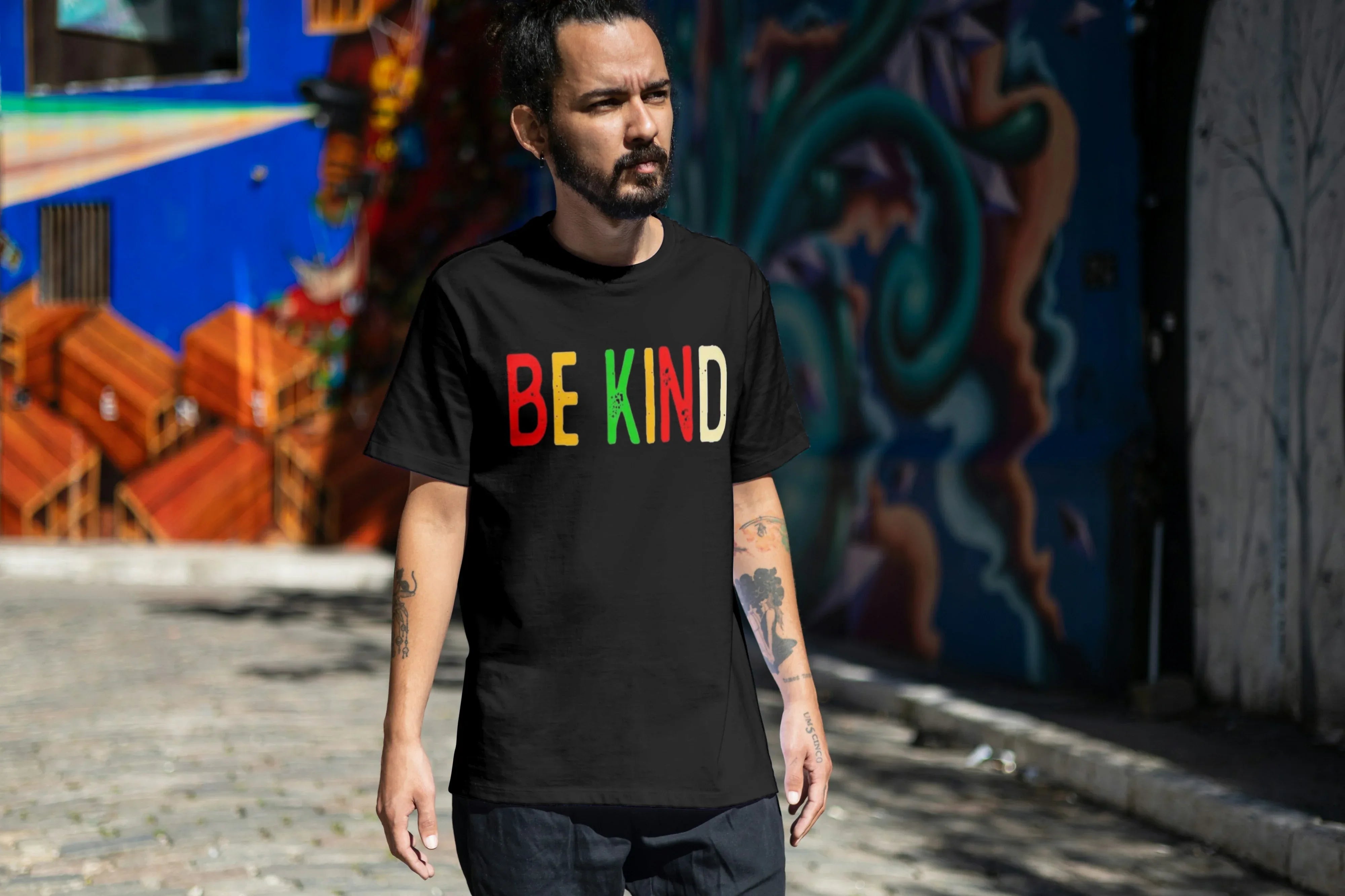 Be Kind Graphic Oversized Classic T-Shirt for Men - Not So Suttle