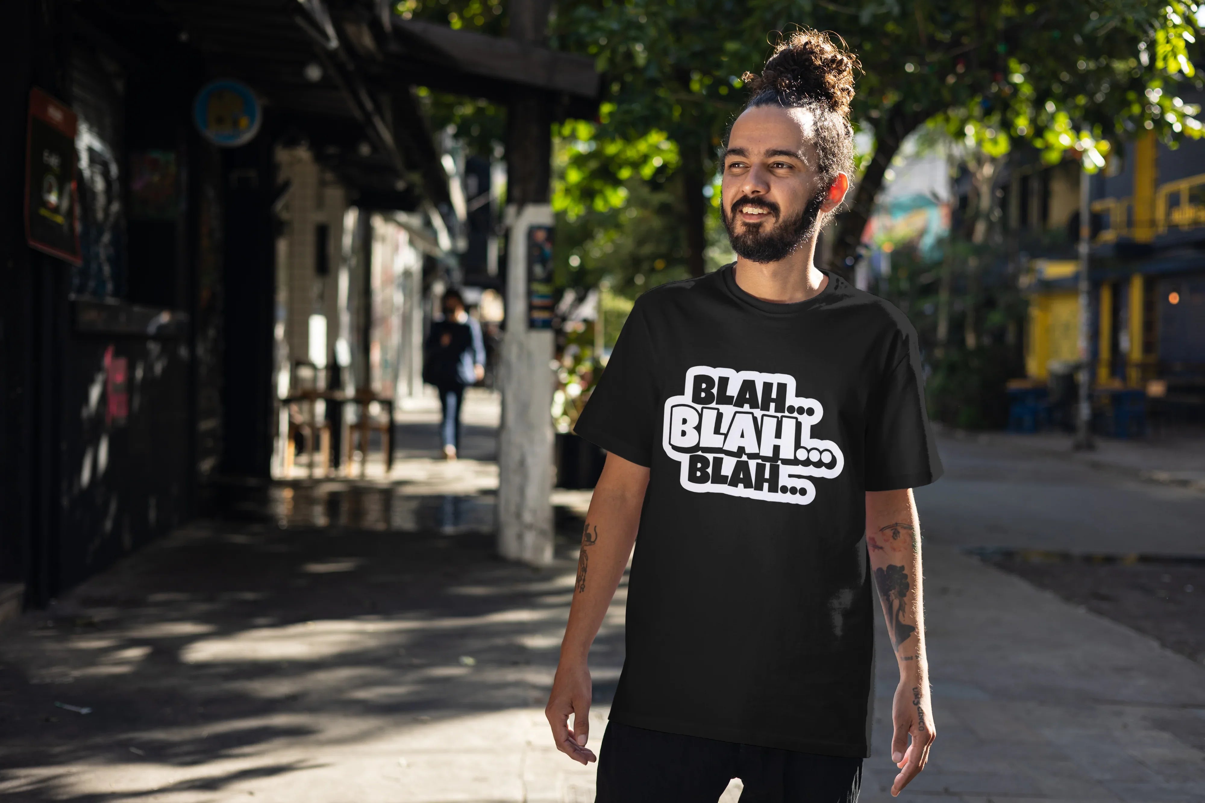 Blah Blah Blah Graphic Oversized Classic T-Shirt for Men - Not So Suttle