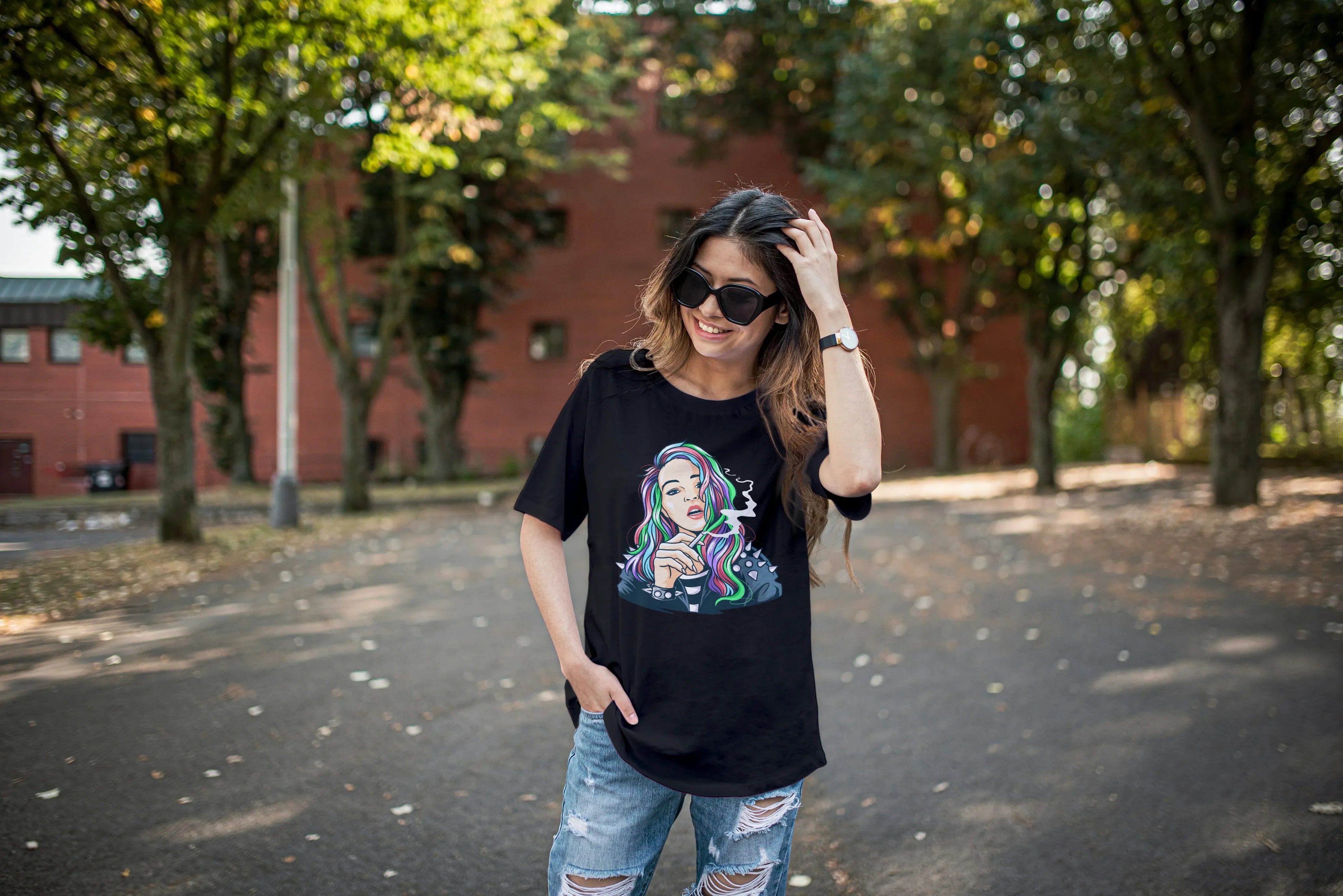 Rebel Graphic Oversized Classic T-Shirt for Women - Not So Suttle