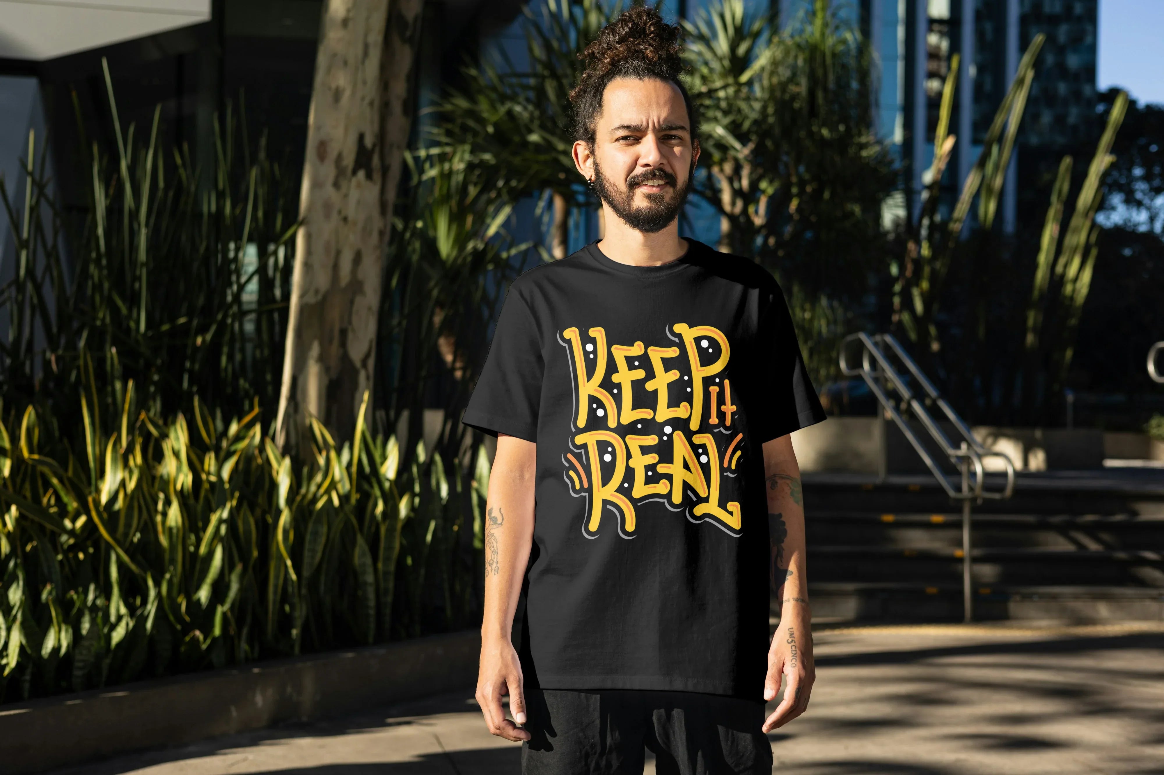 Keep it Real Graphic Oversized Classic T-Shirt for Men - Not So Suttle
