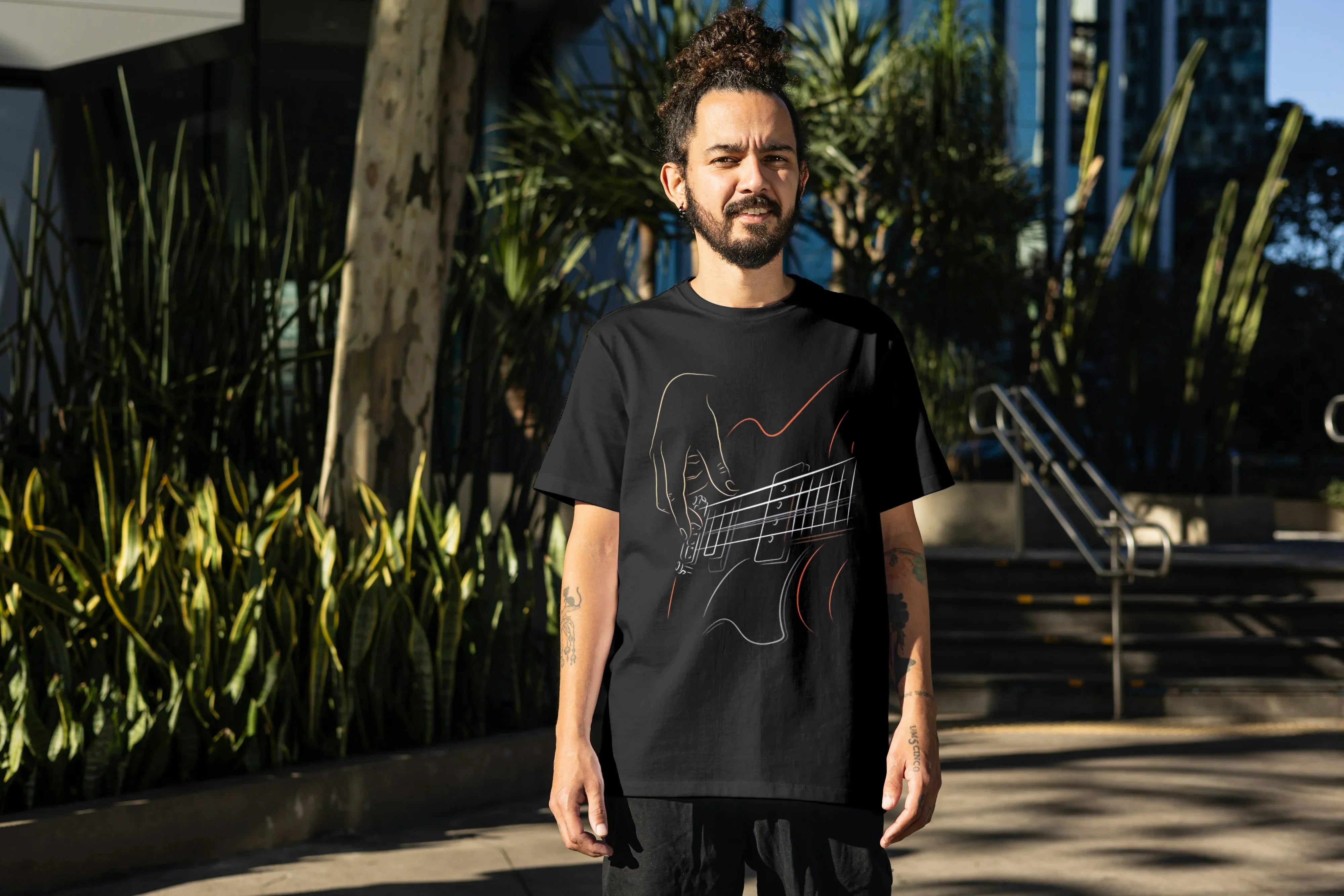 Guitar Graphic Oversized Classic T-Shirt for Men - Not So Suttle