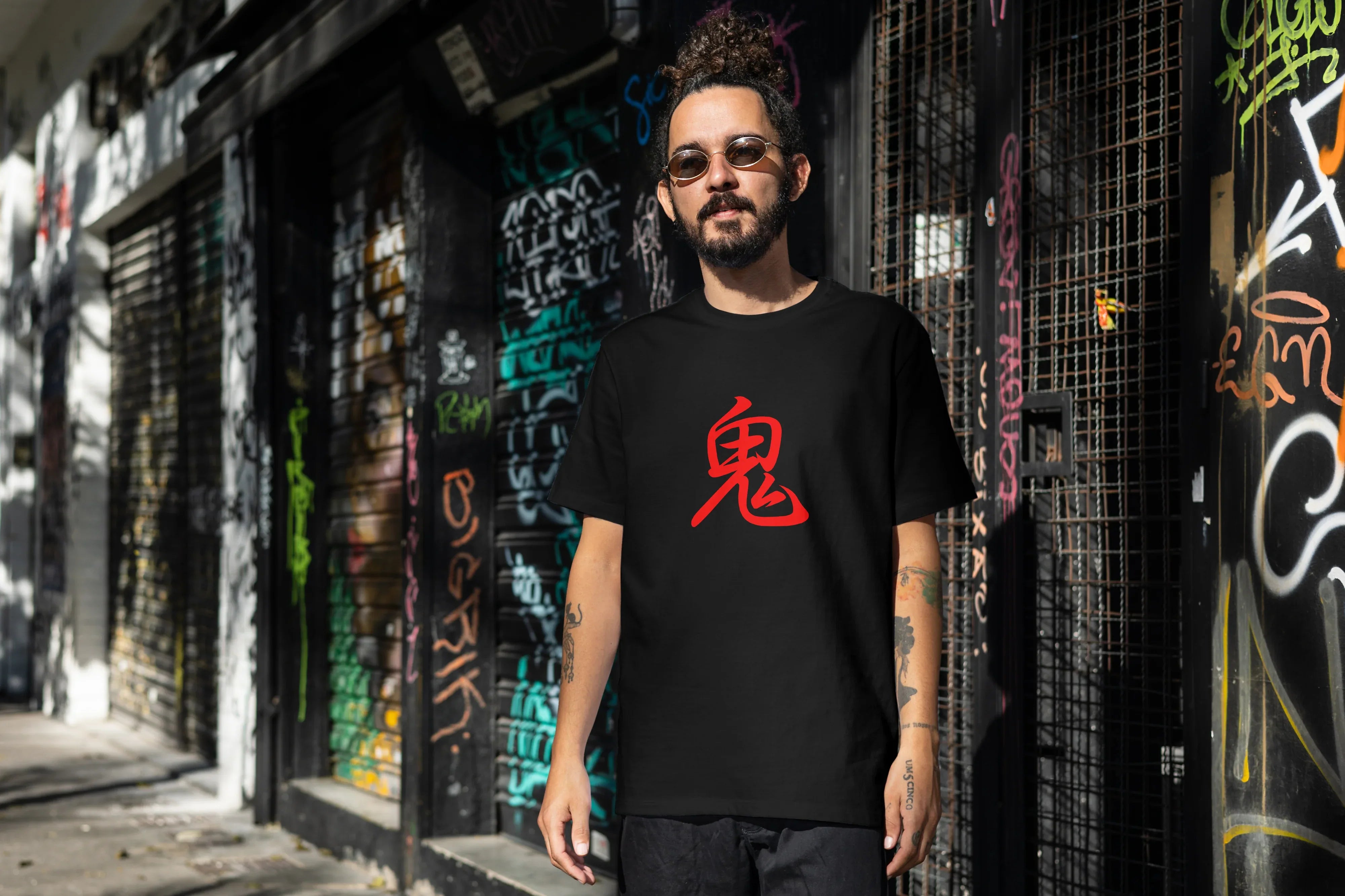 Black Graphic Oversized Classic T-Shirt for Men - Not So Suttle