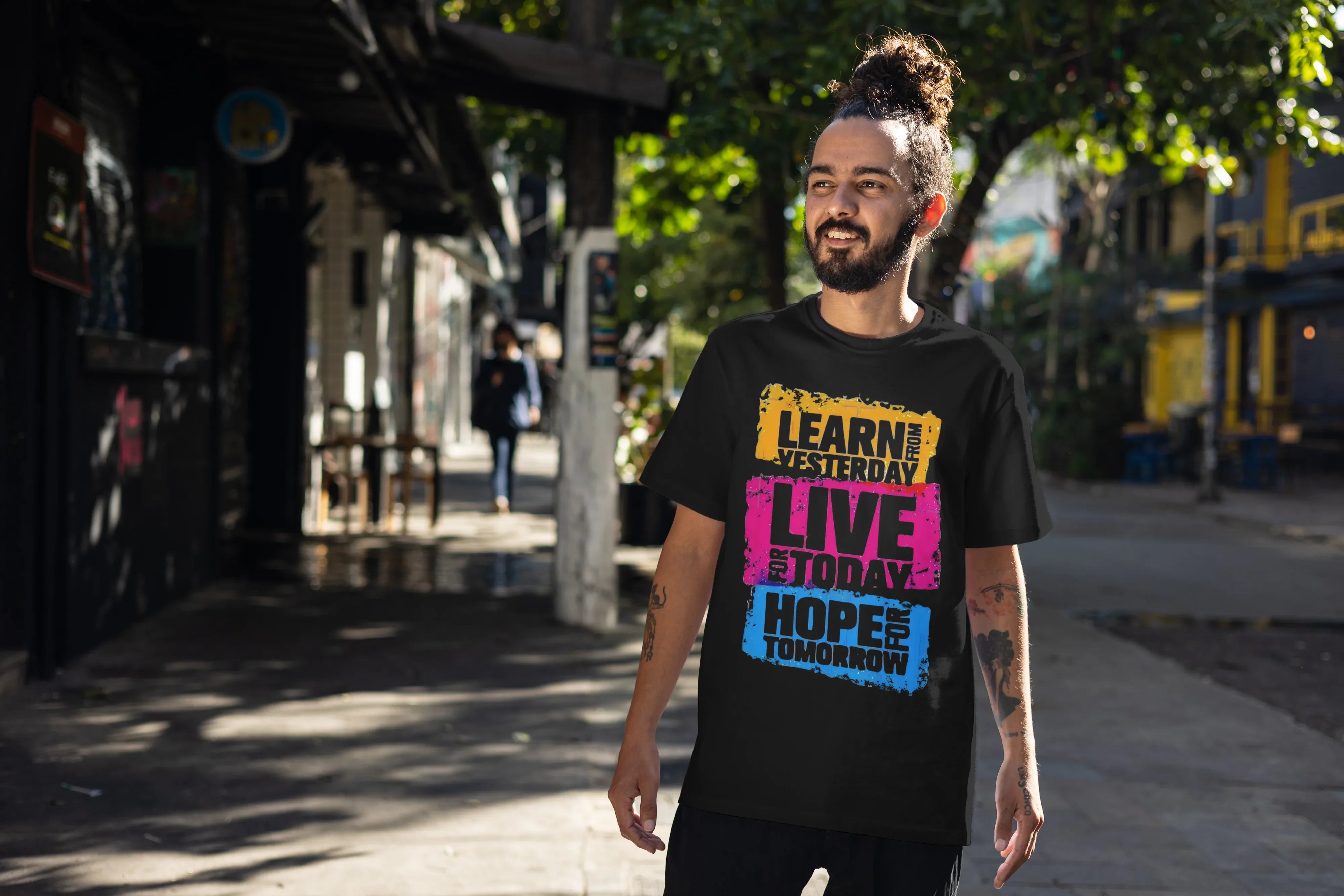 Learn Live Hope Graphic Oversized Classic T-Shirt for Men - Not So Suttle