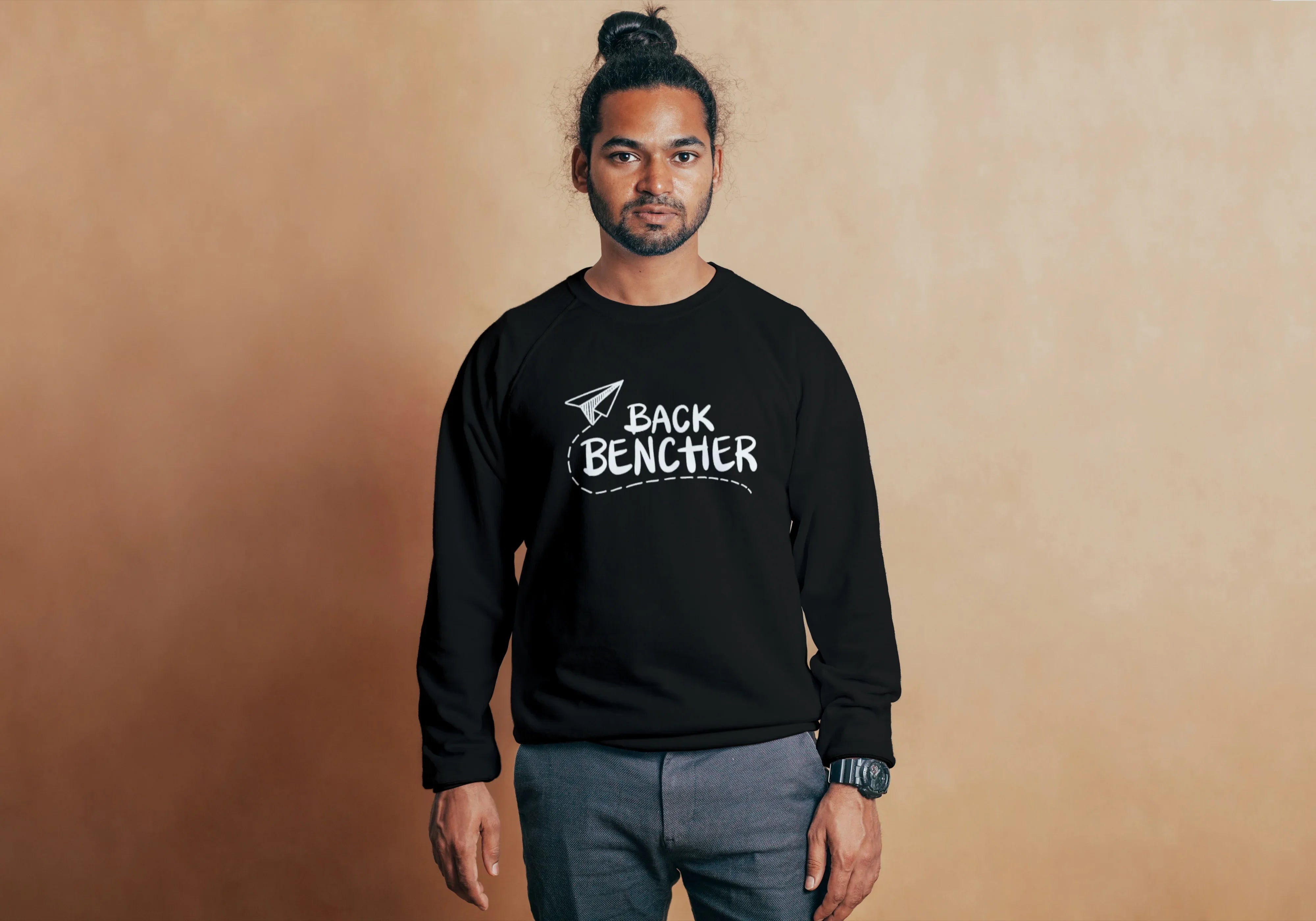 Back Benchers Graphic Sweatshirt for Men - Not So Suttle