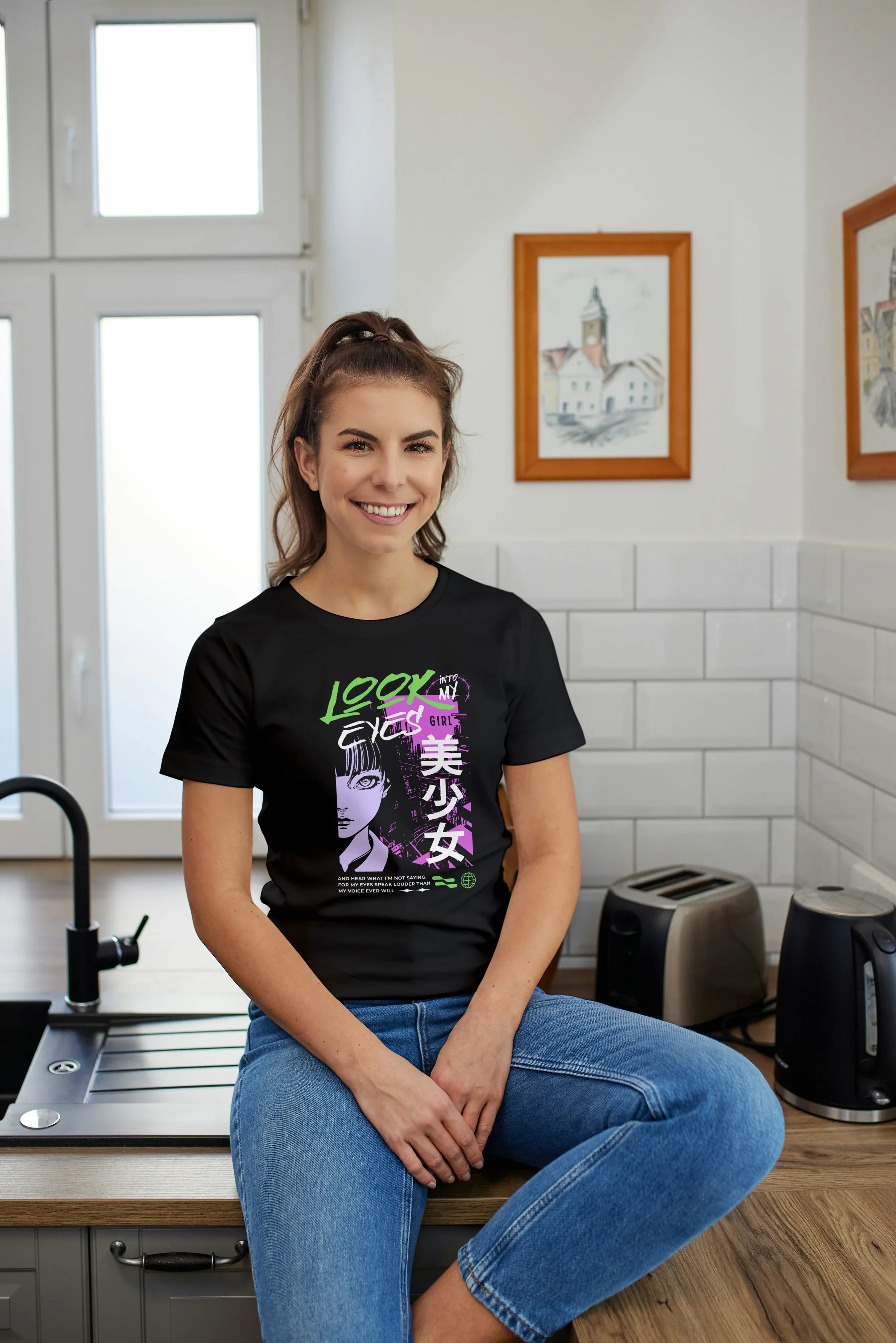 Look into my Eyes Graphic Classic T-Shirt for Women - Not So Suttle