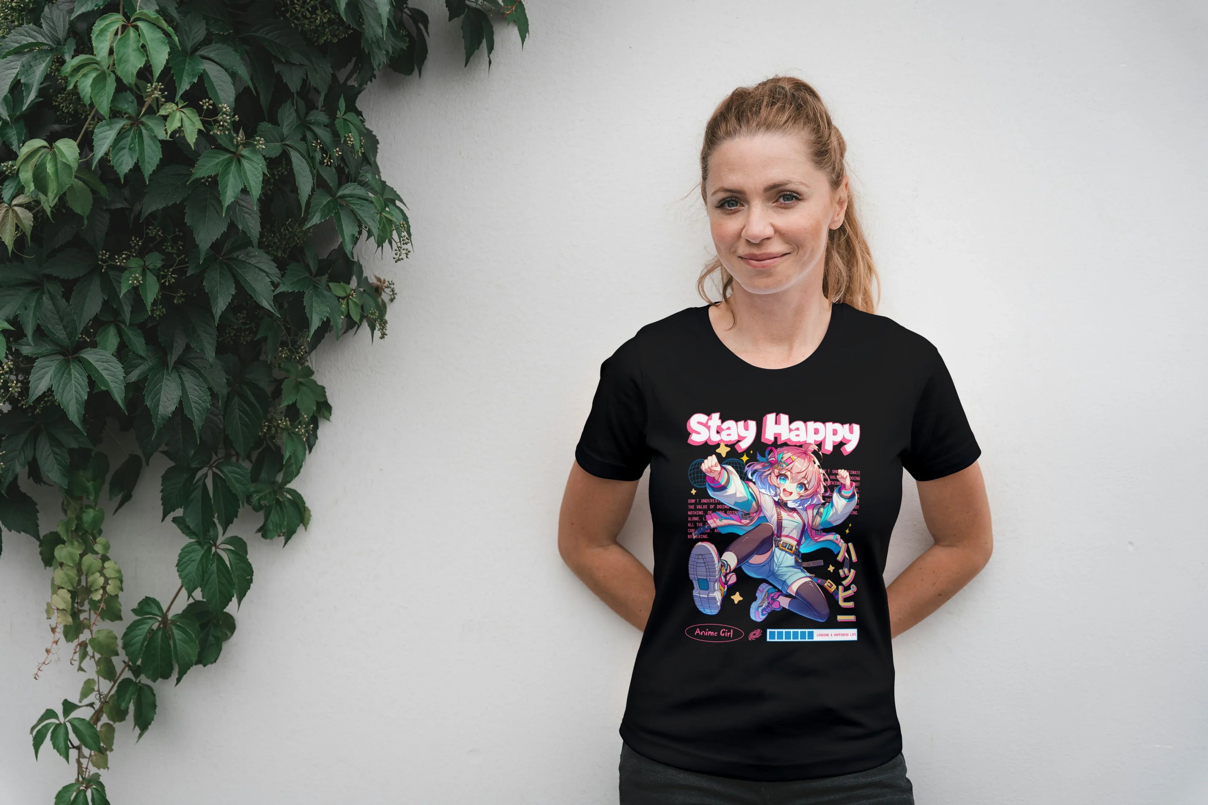 Stay Happy Graphic Classic T-Shirt for Women - Not So Suttle
