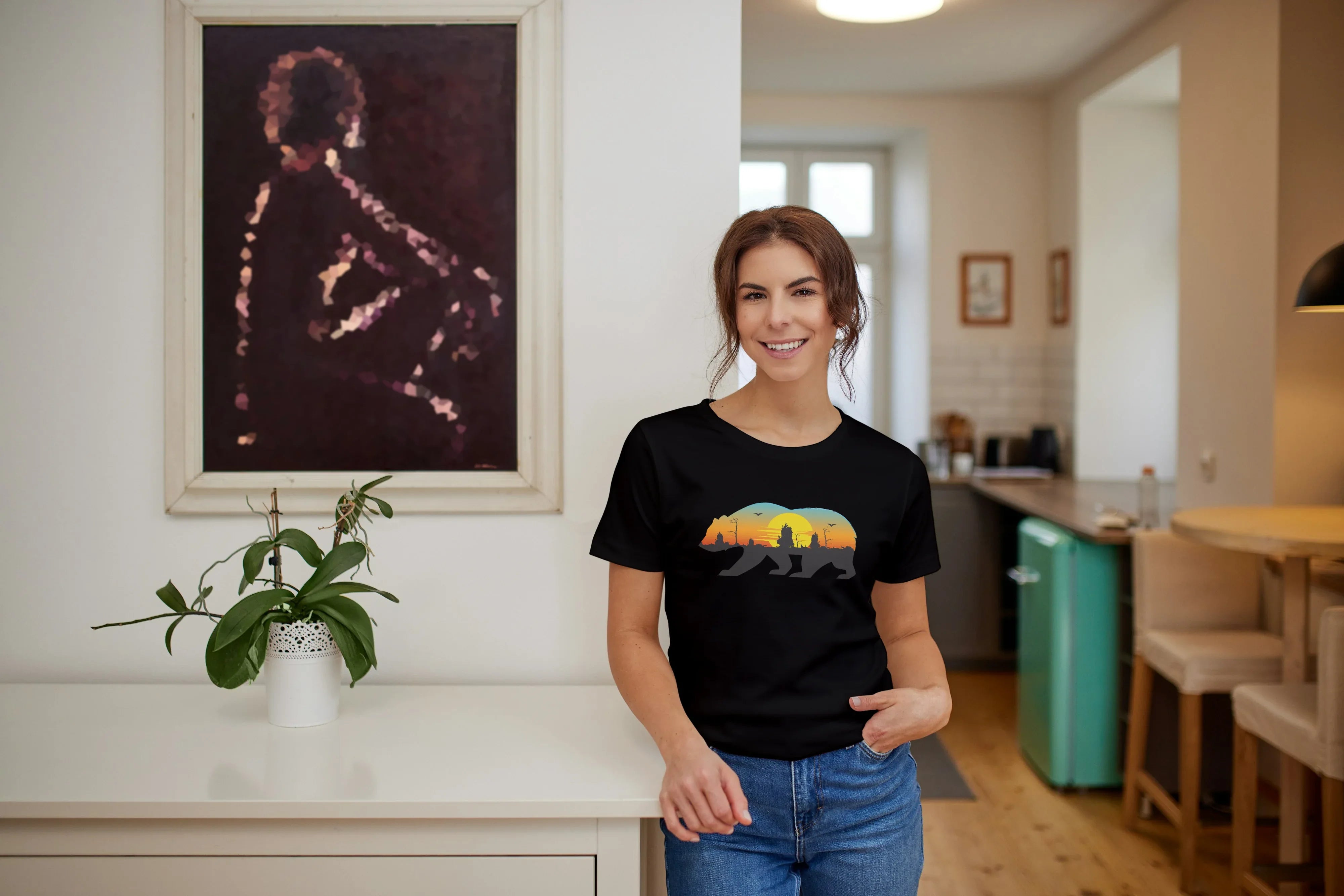 Travel Bear Graphic Classic T-Shirt for Women - Not So Suttle