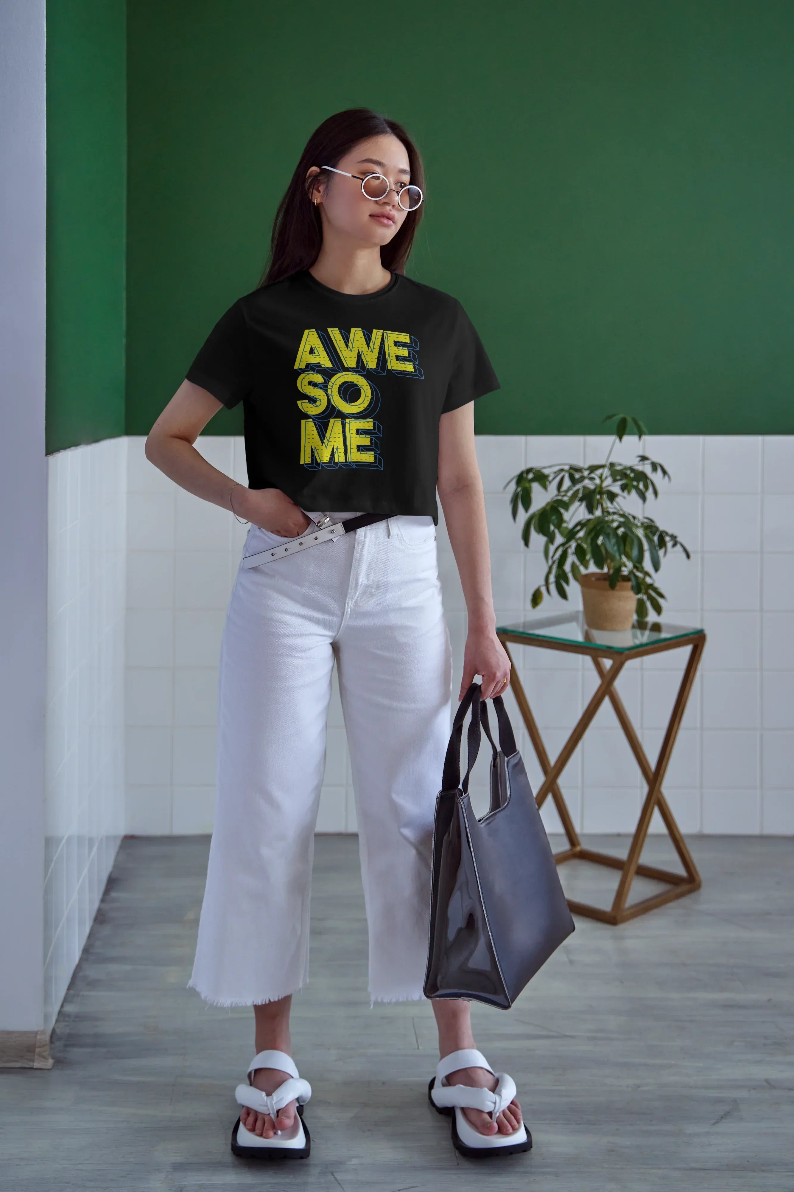 Awesome Graphic Crop Top for Women - Not So Suttle