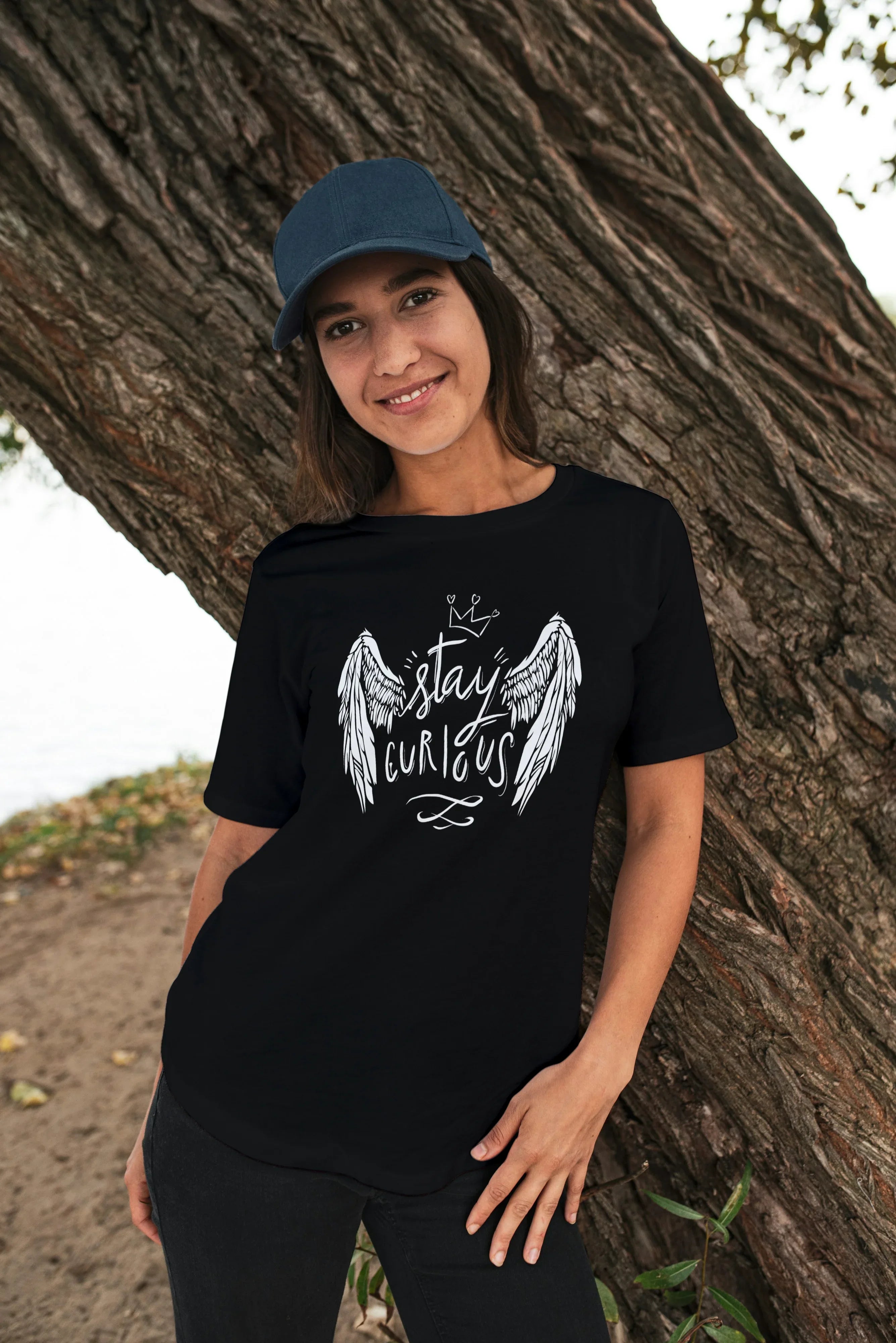 Stay Curious Graphic Oversized Classic T-Shirt for Women - Not So Suttle