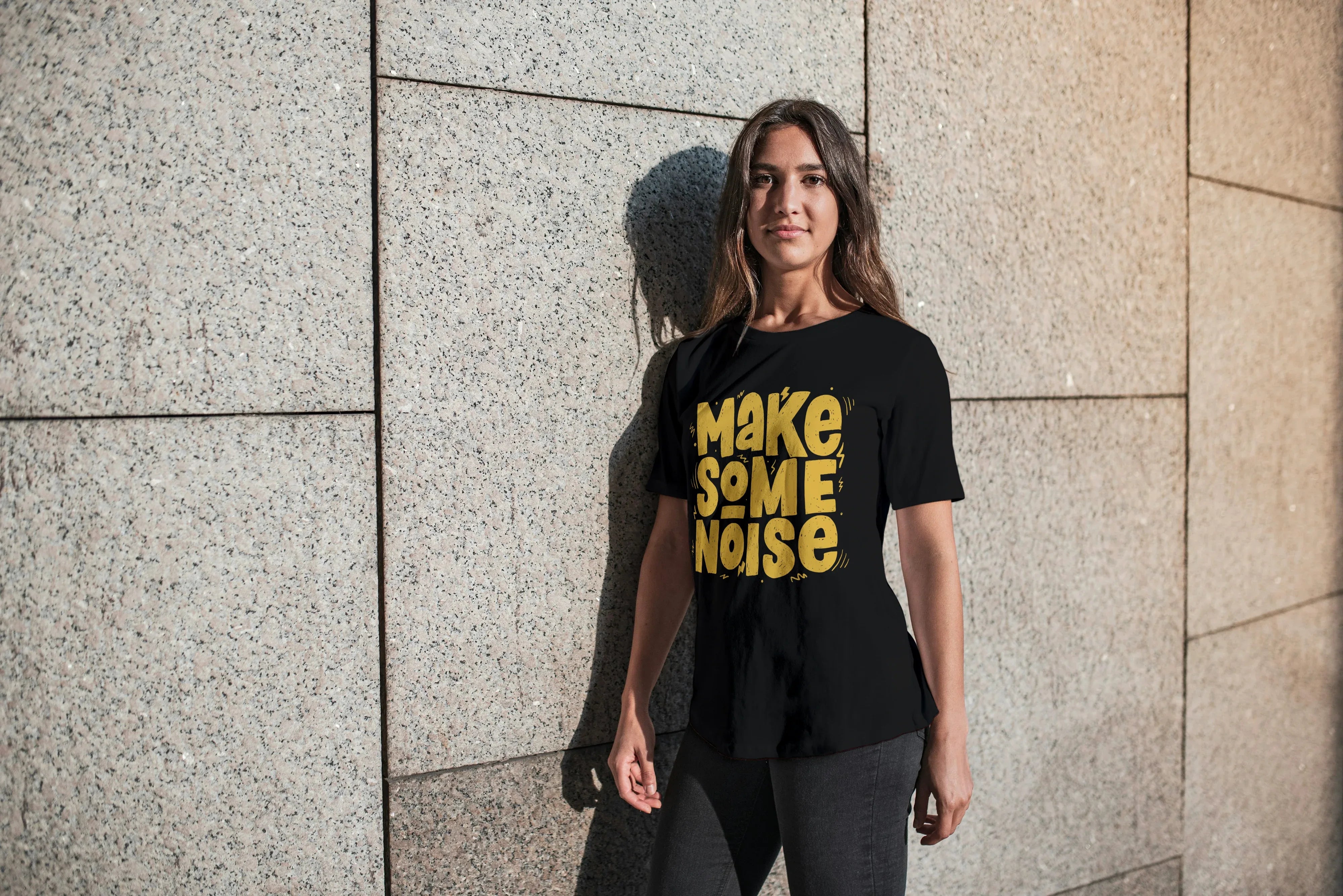 Make Some Noise Graphic Oversized Classic T-Shirt for Women - Not So Suttle