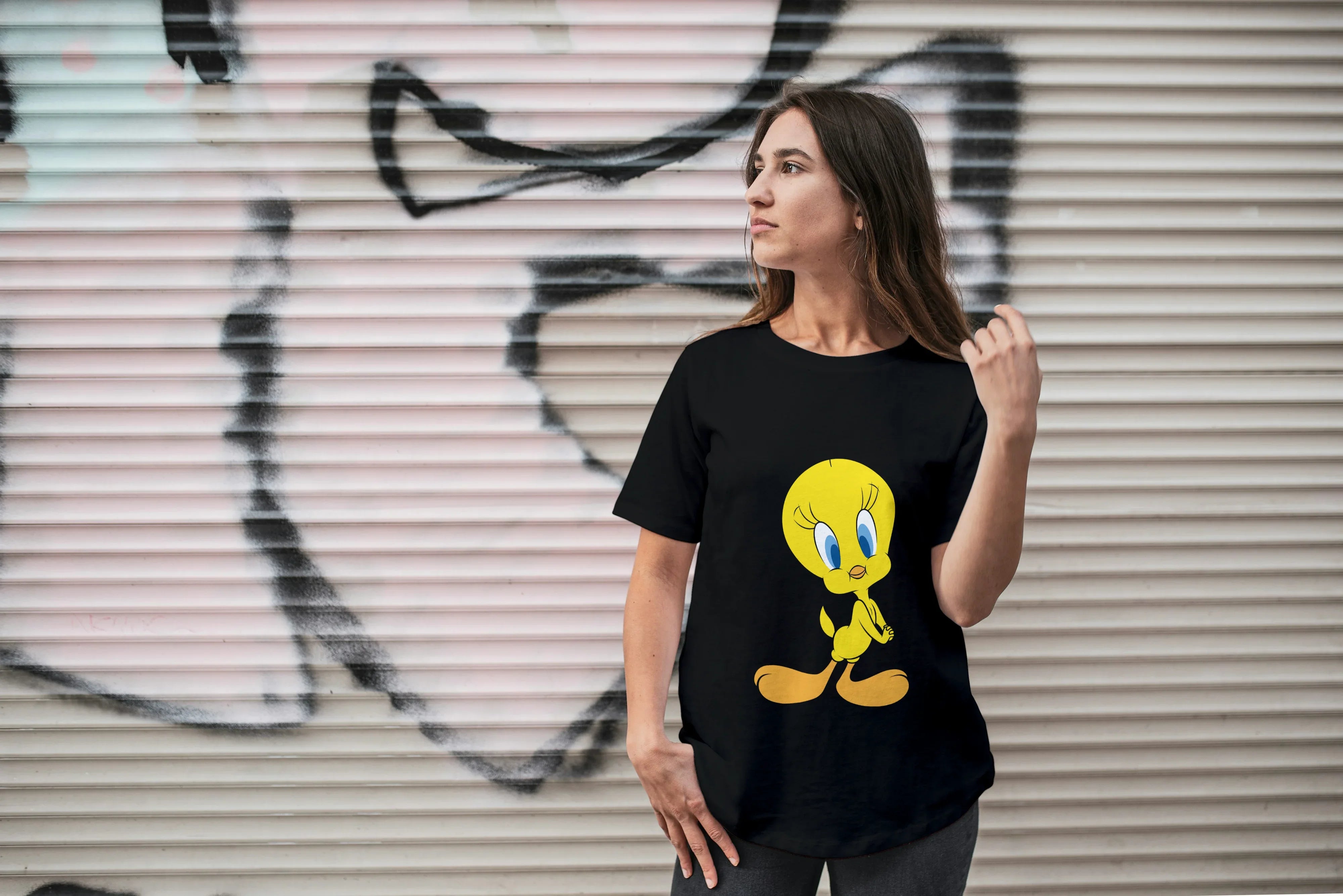 Tweety Graphic Oversized Classic T-Shirt for Women - Not So Suttle