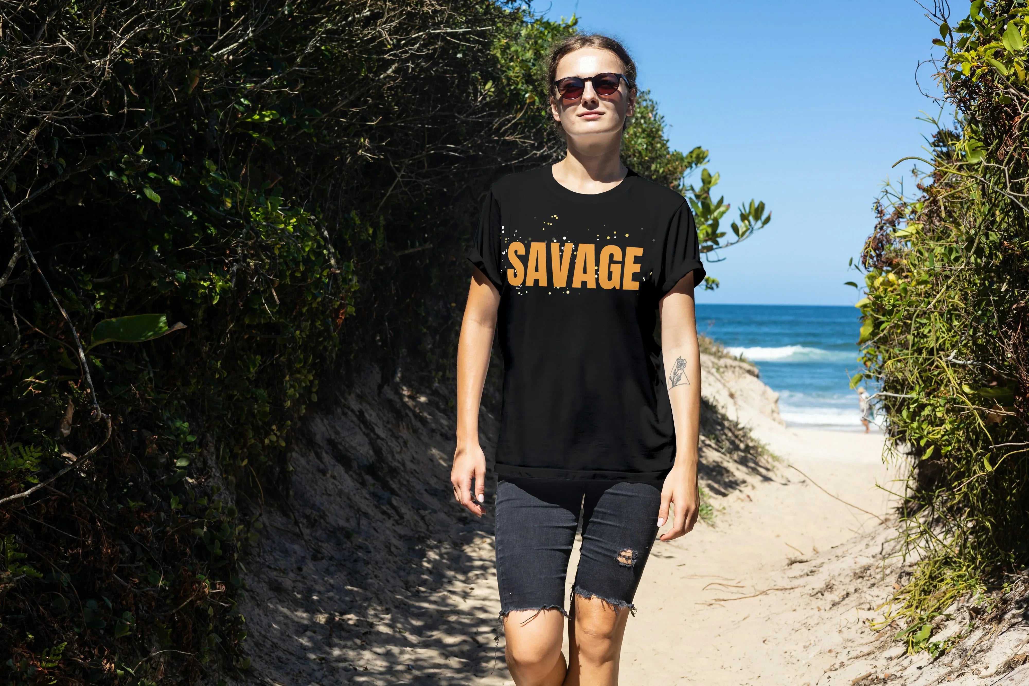 Savage Graphic Oversized Classic T-Shirt for Women - Not So Suttle