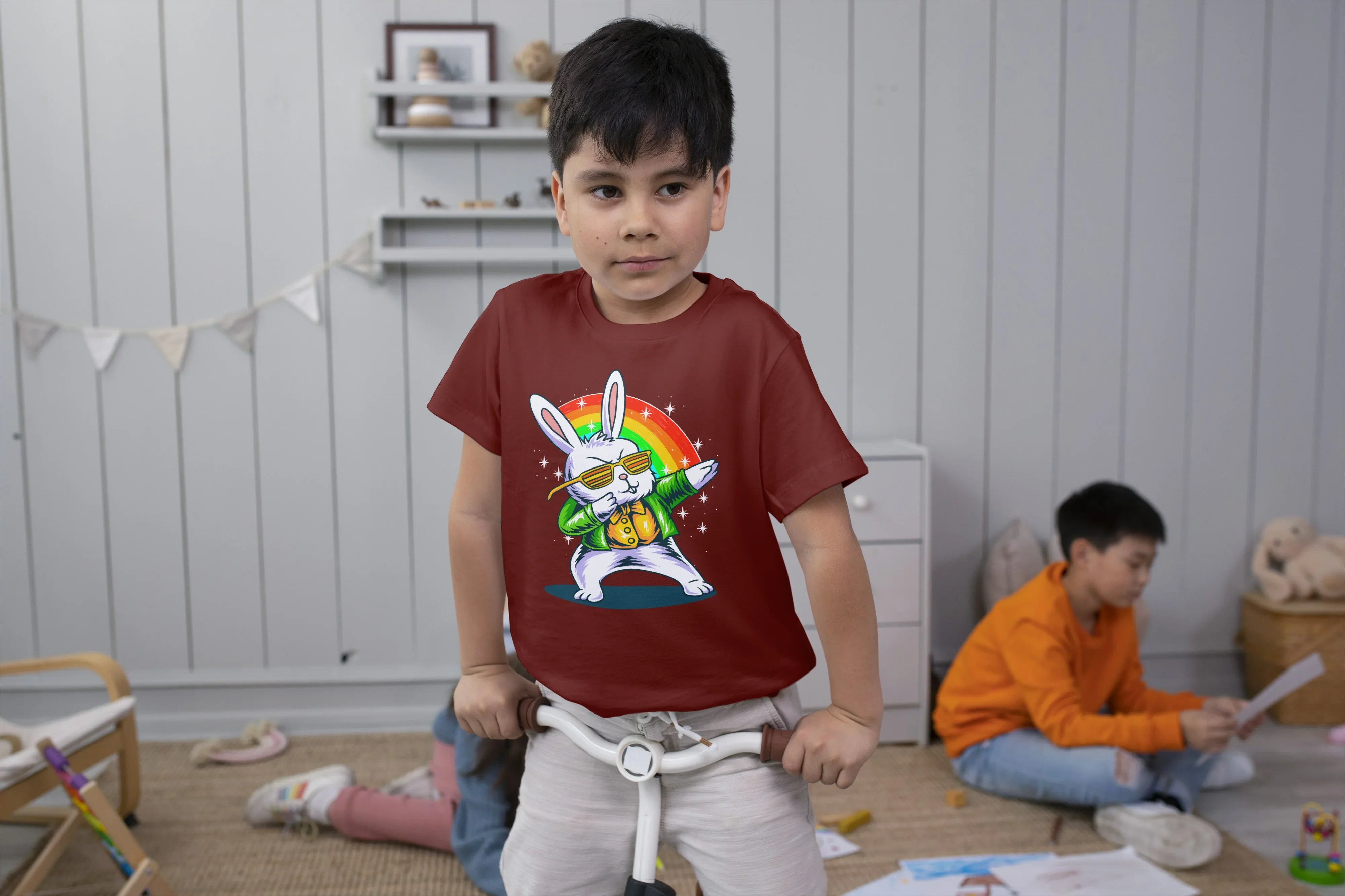 Dab Bunny Graphic T-Shirt for Boys - Not So Suttle