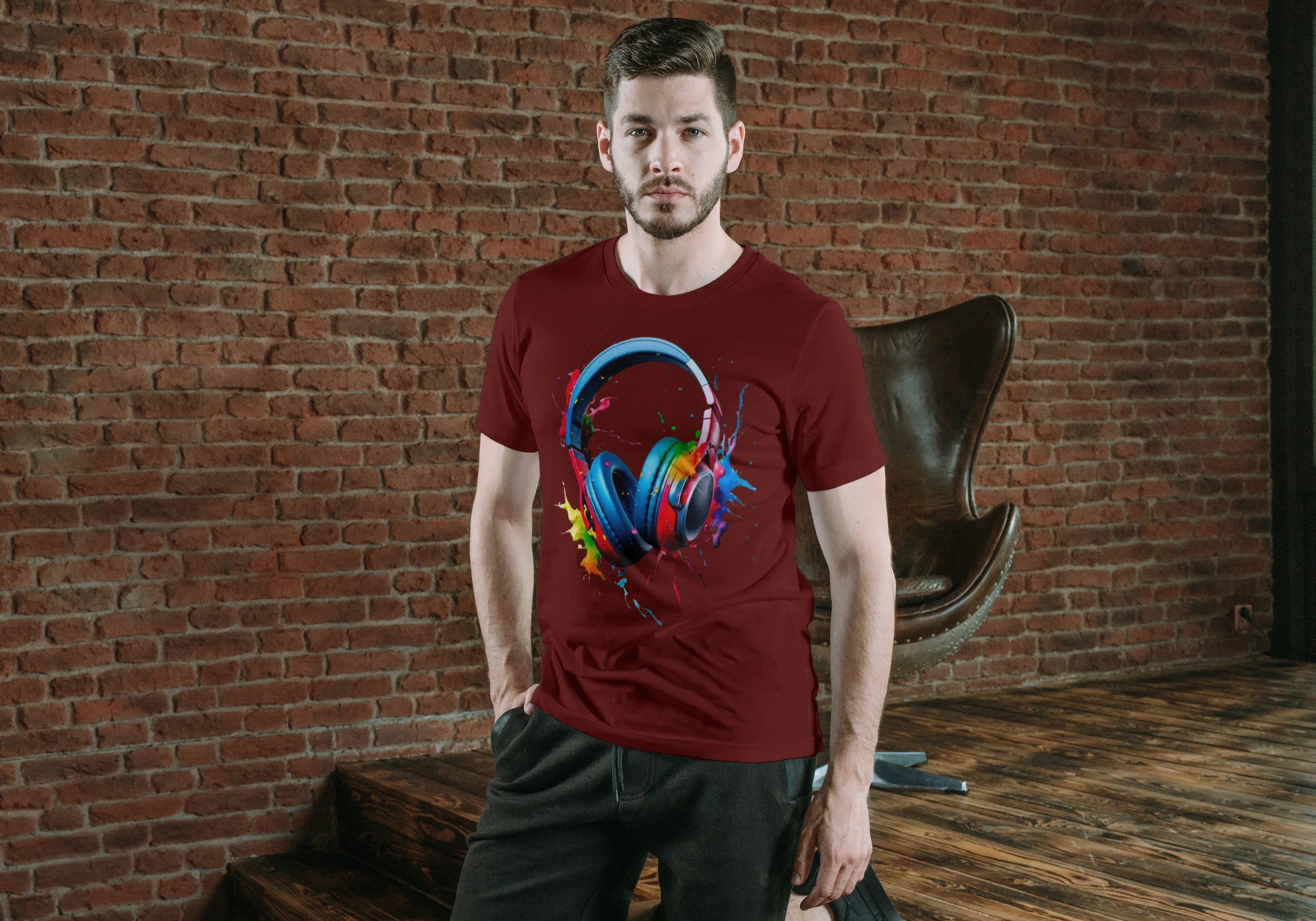 Head Phone Graphic T-Shirt for Men - Not So Suttle