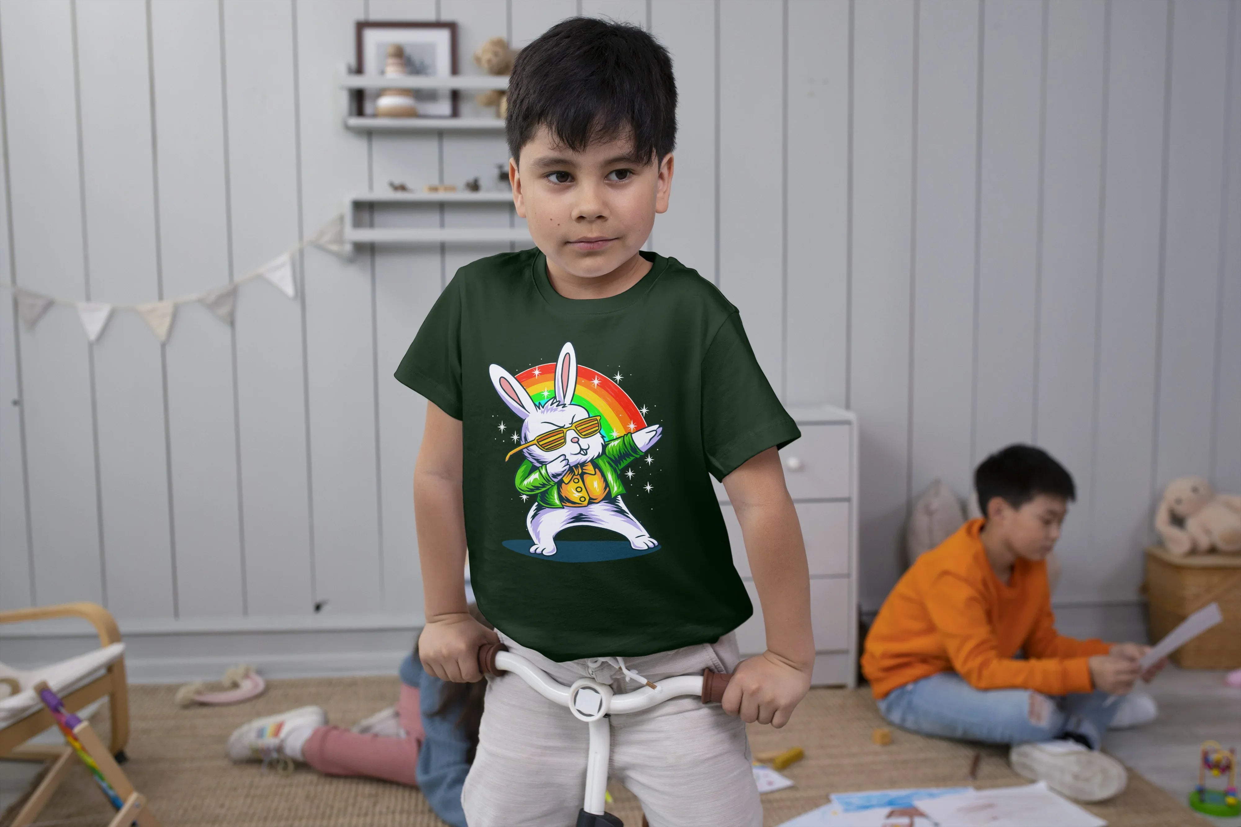 Dab Bunny Graphic T-Shirt for Boys - Not So Suttle