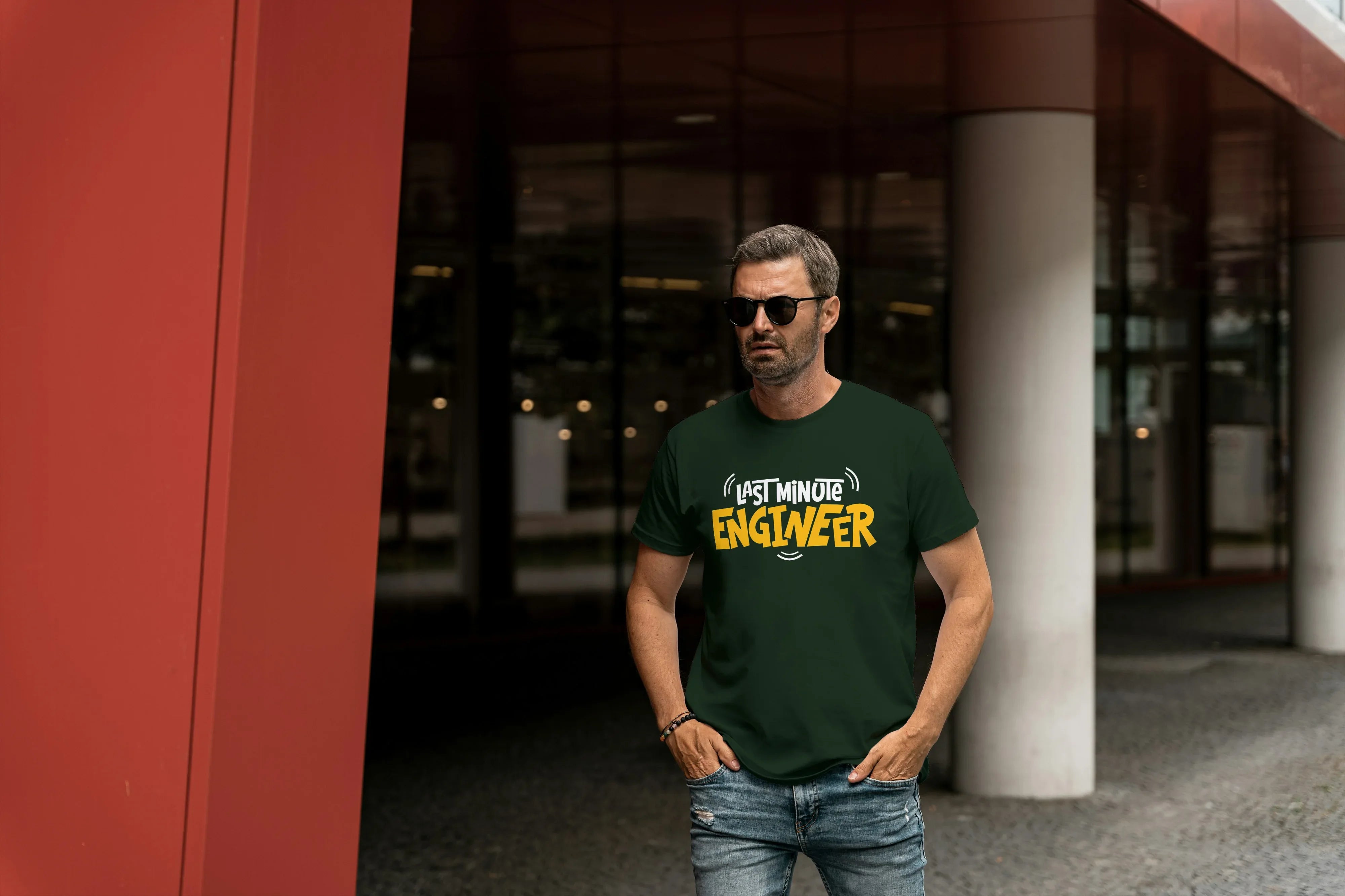 Last Minute Engineer Graphic Classic Crew T-Shirt for Men - Not So Suttle
