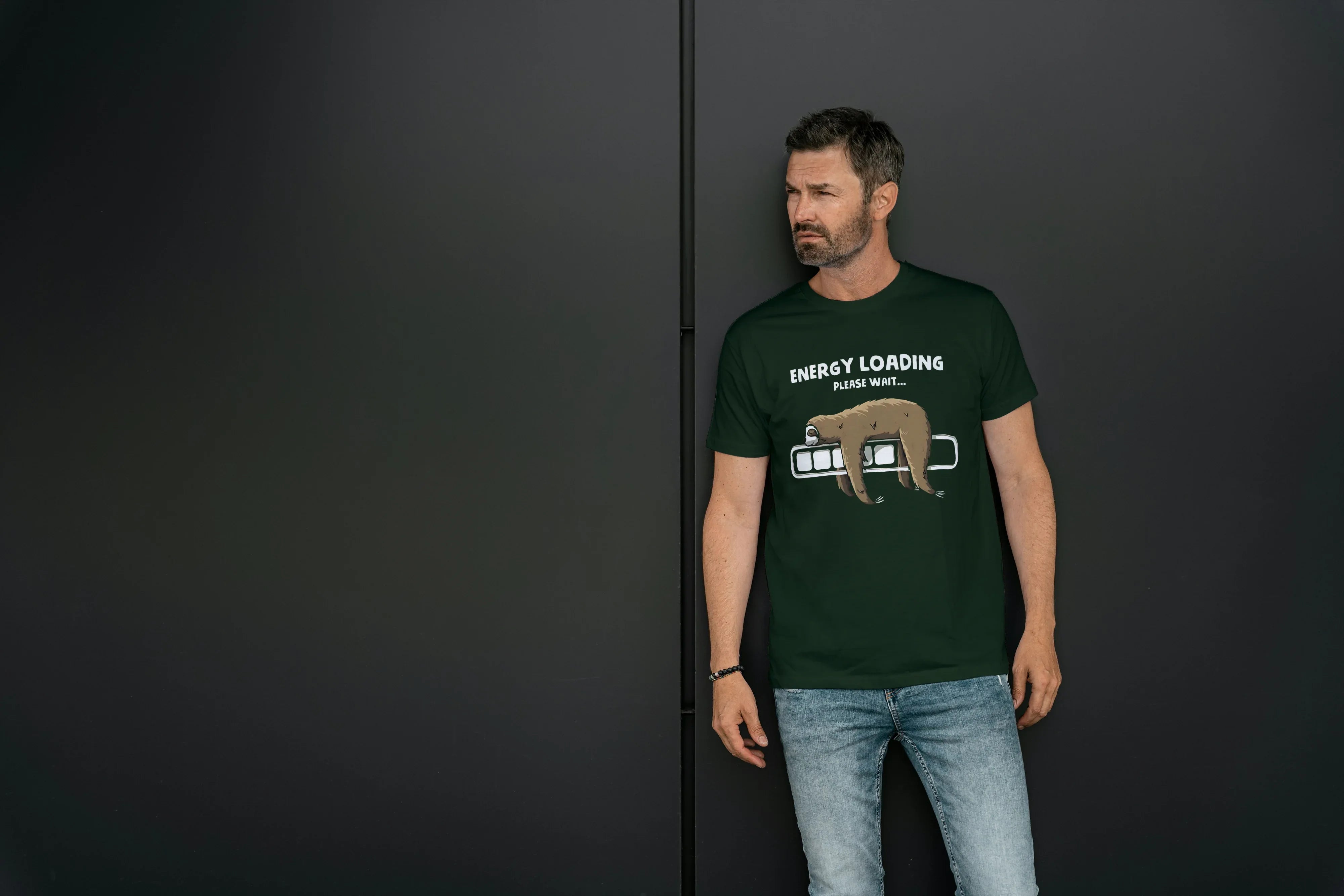 Energy Loading Graphic Classic Crew T-Shirt for Men - Not So Suttle