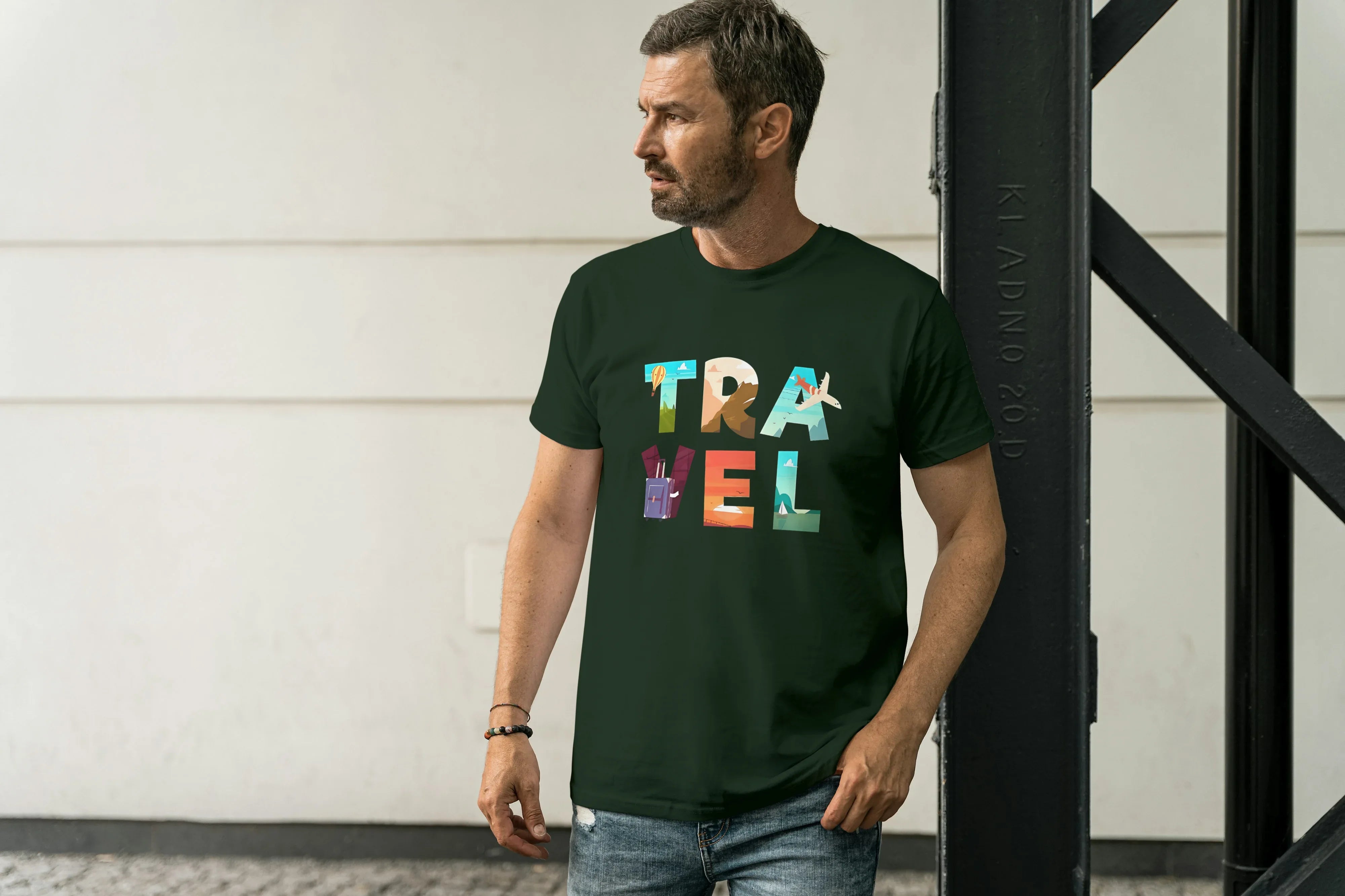 Travel Graphic Classic Crew T-Shirt for Men - Not So Suttle