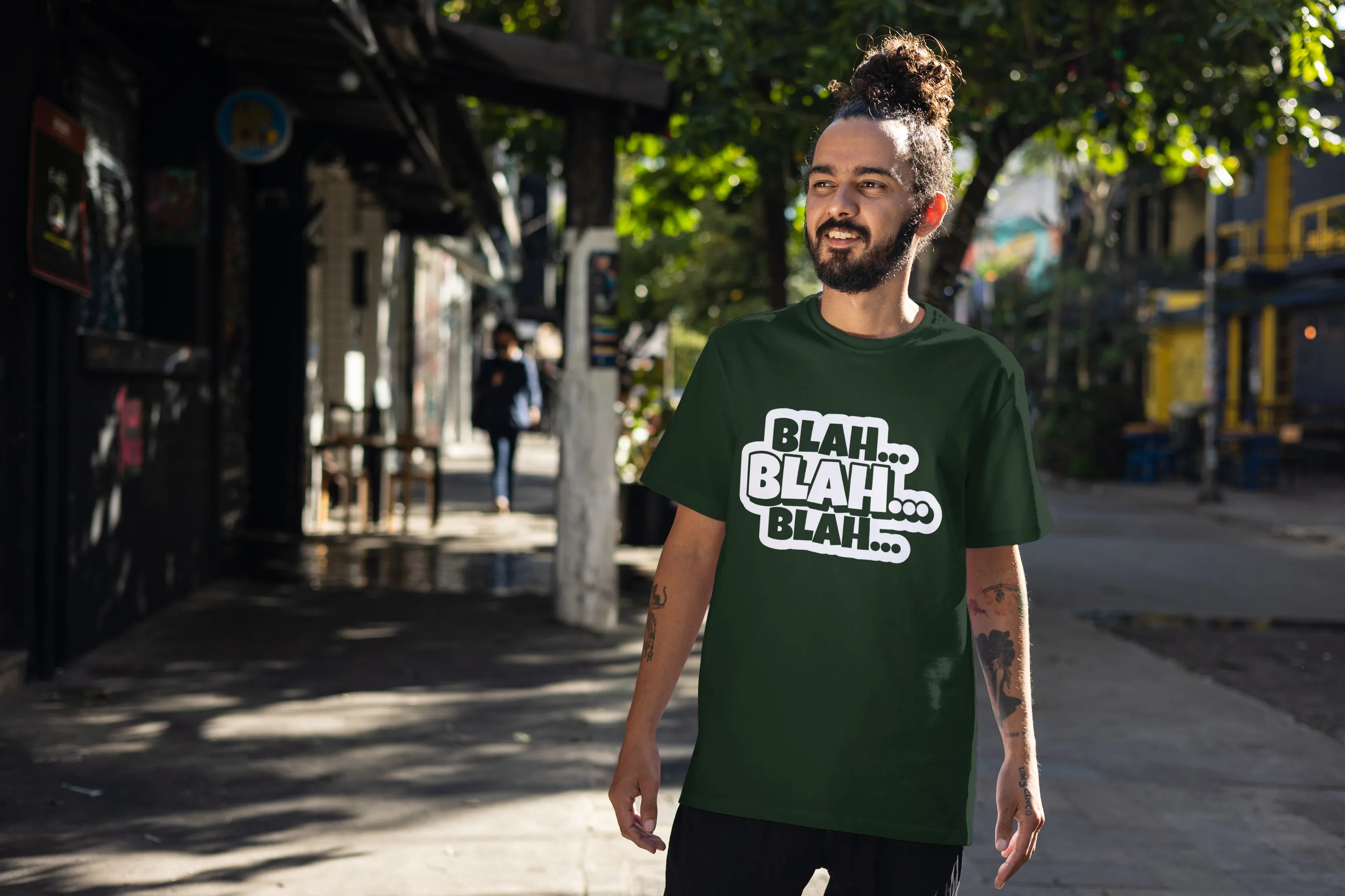 Blah Blah Blah Graphic Oversized Classic T-Shirt for Men - Not So Suttle