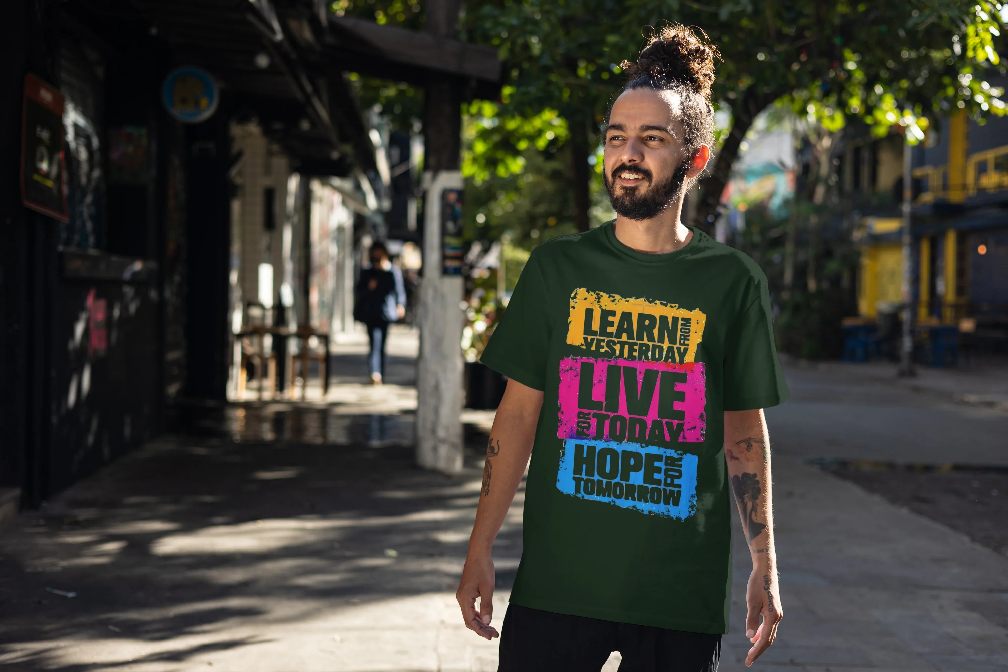 Learn Live Hope Graphic Oversized Classic T-Shirt for Men - Not So Suttle