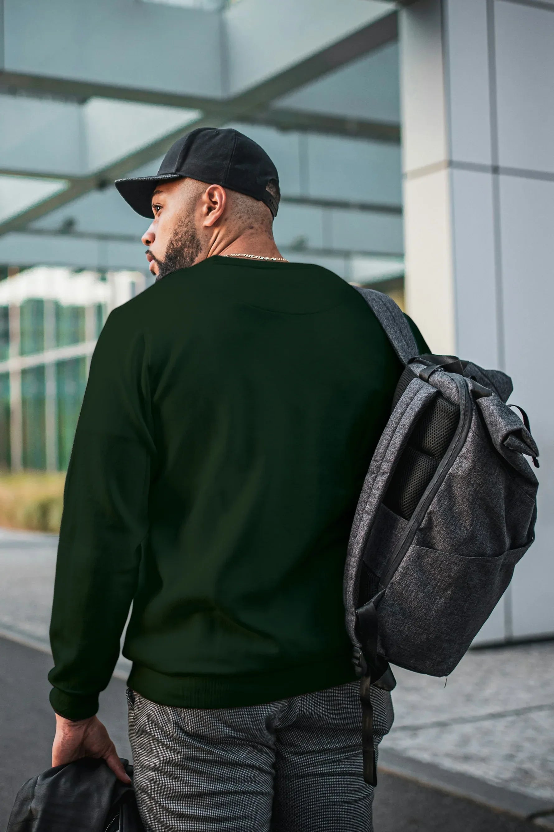 Bottle Green Oversized Sweatshirt - Not So Suttle