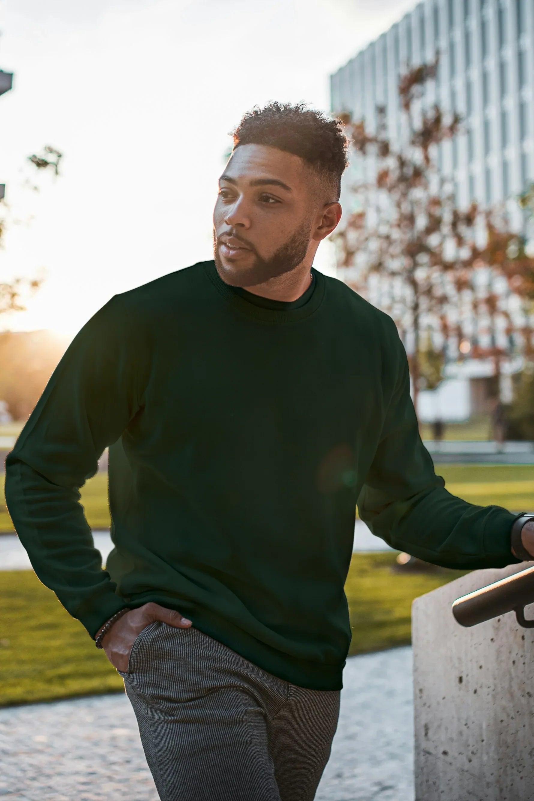 Bottle Green Oversized Sweatshirt - Not So Suttle