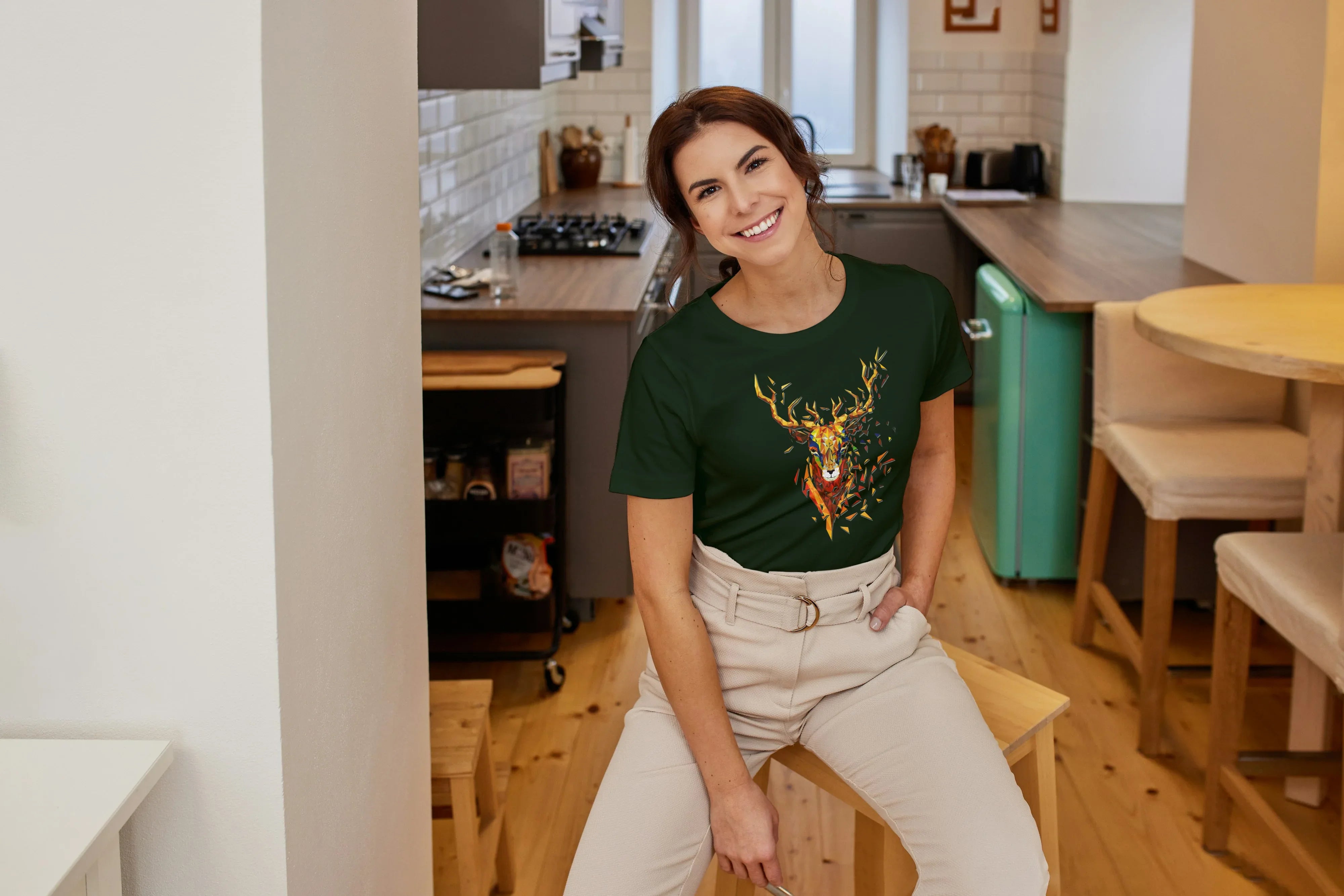 Golden Deer Graphic Classic T-Shirt for Women - Not So Suttle